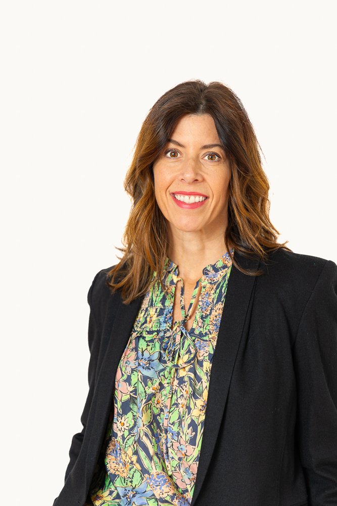 Business women Headshot in studio all white background