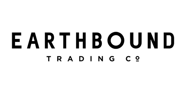 Earthbound Trading Co logo with bold black text on white background.