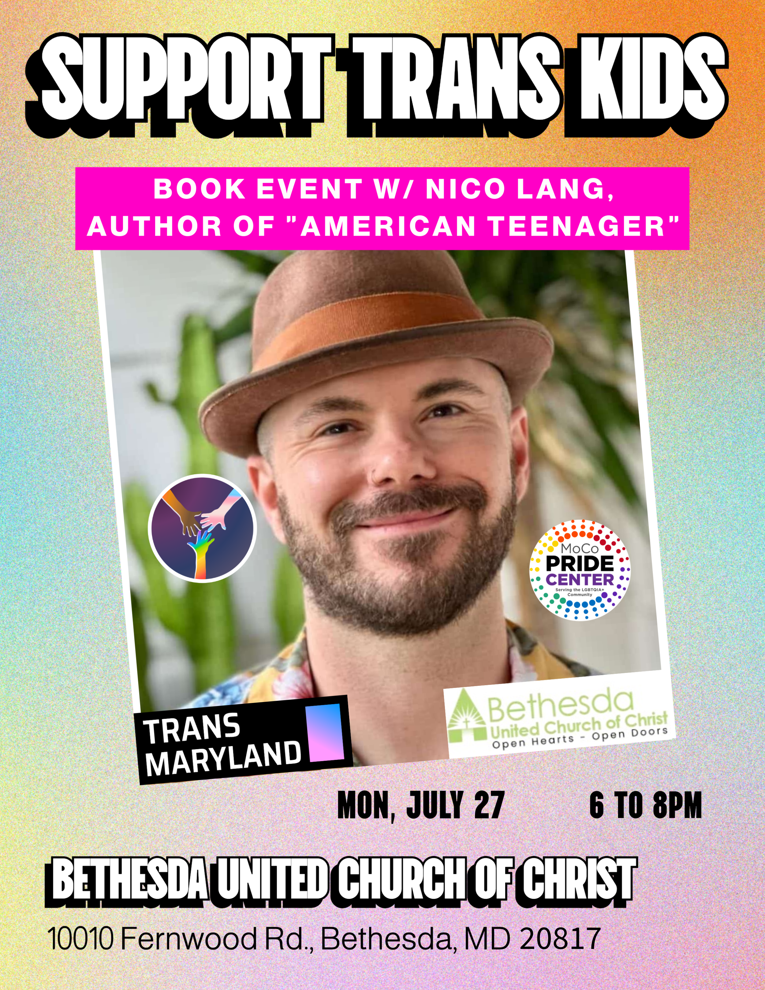 Support Trans Kids Book Talk with Nico Lang