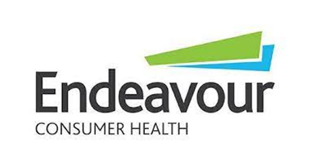 Endeavour Consumer Health logo with a green and blue stylized building or arrow graphic above the company name.