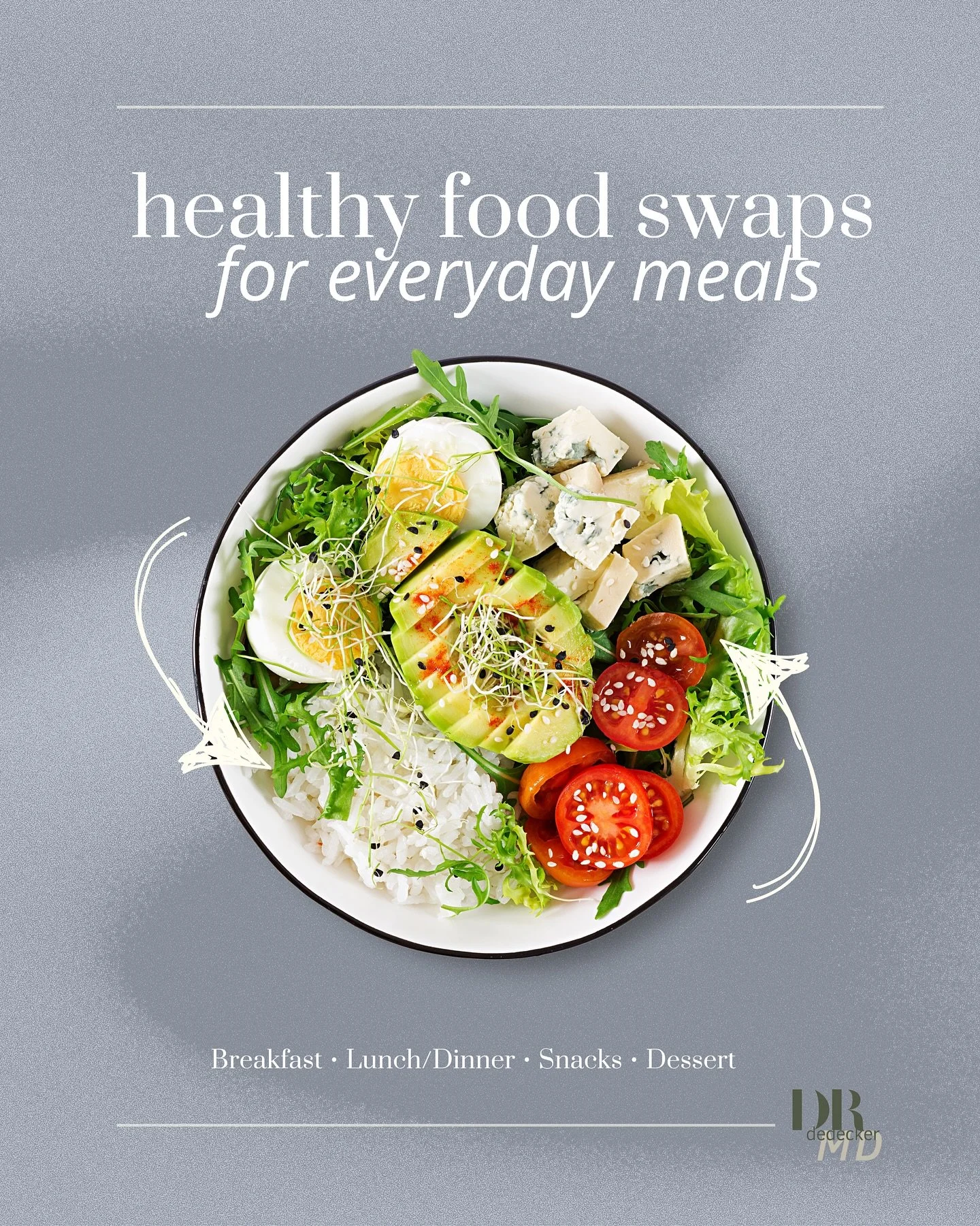 Looking for easy ways to feel and look your best? Try these healthy food swaps✨

Which one do you plan on doing first? Follow for more nutrition &amp; health tips!

#nutrition #healthyfoodswaps #healthyfood #doctortips
