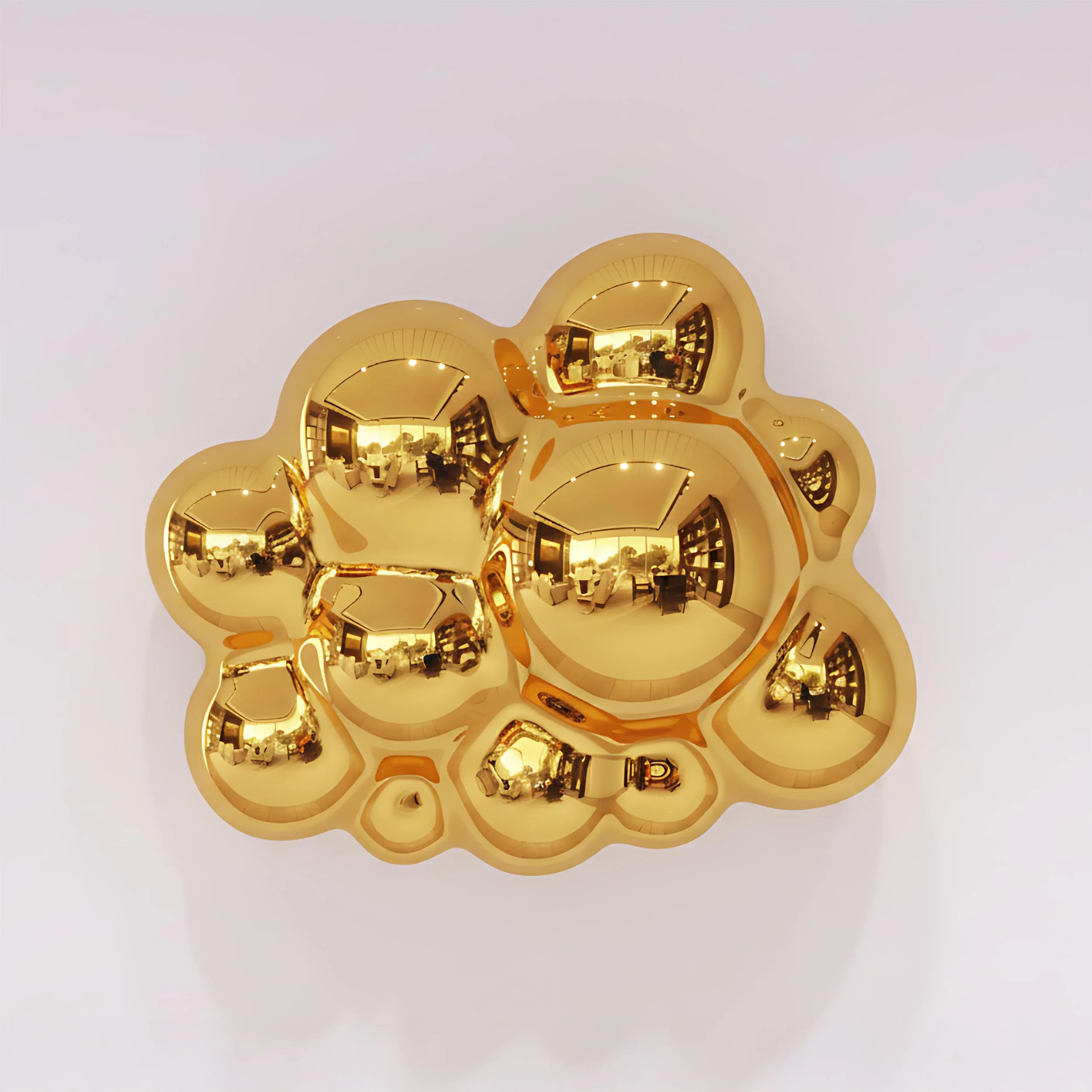 Yoni Alter   A Real Cloud   Platinum Plated Stainless Steel Wall Sculpture   2026   27.5 x 23.6 x 10.6 Inches (70 x 60 x 27 cm)   Limited Edition of 3   Signed, dated, and embossed studio certificate included to maintain the work’s seamless form.   P