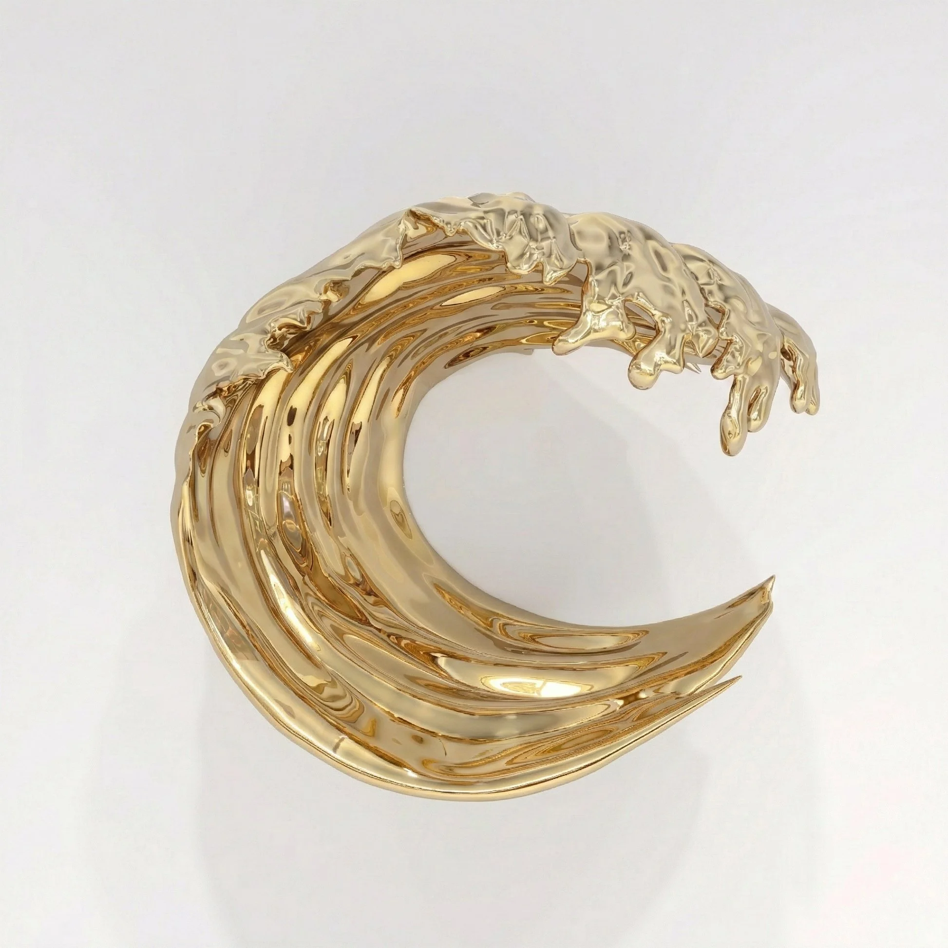 Yoni Alter   Arrifana   Platinum Plated Stainless Steel Wall Sculpture   2026   26 x 26 x 17 Inches (66 x 66 x 43 cm)   Limited Edition of 3 works   Signed, dated, and embossed studio certificate included to maintain the work’s seamless form.   Perma