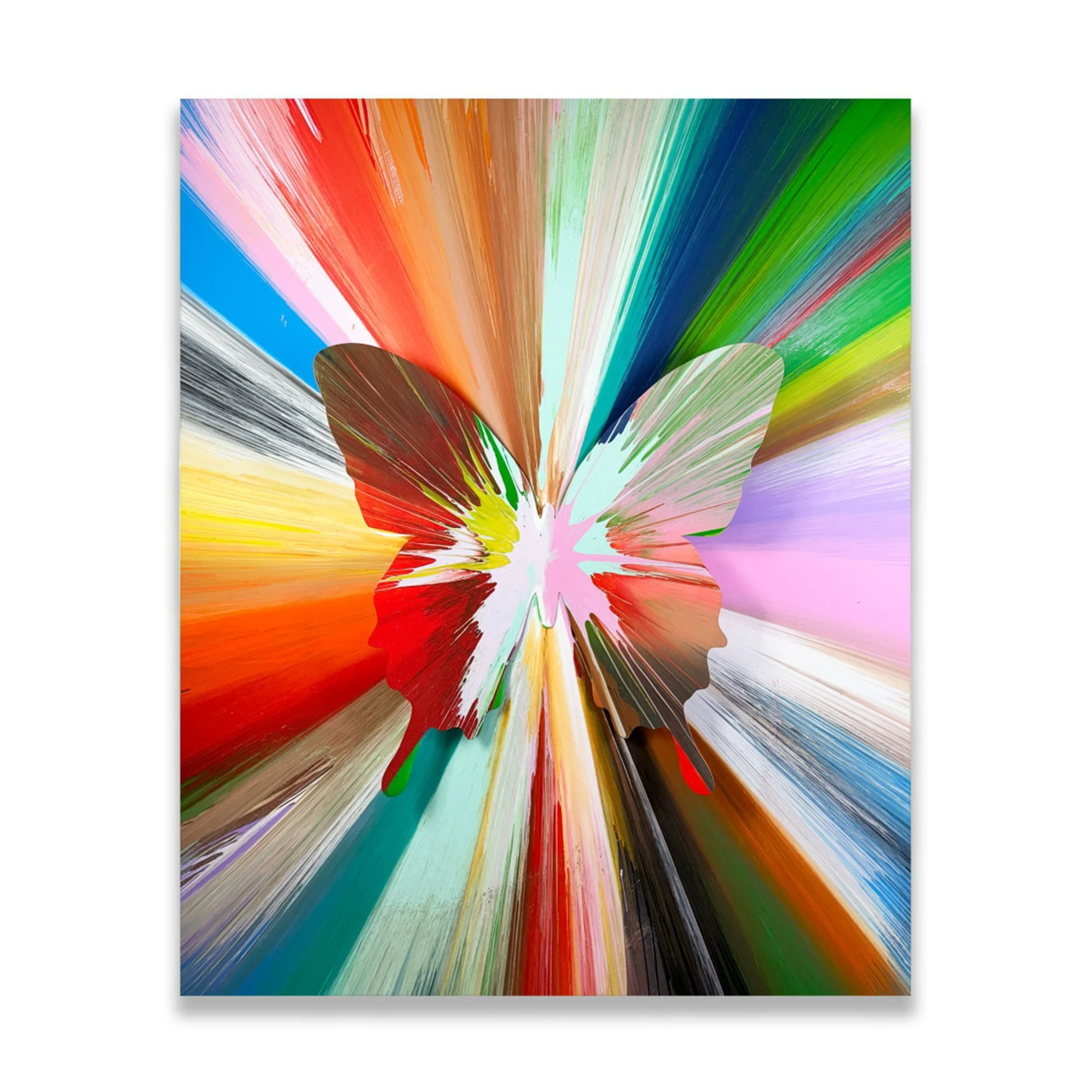 Punk Me Tender   720   Acrylic on Canvas, Aluminum Butterfly, Diamond Dust   2024   72 x 60 Inches (183 x 152.5 cm)   Unique Work   Signed on the Verso