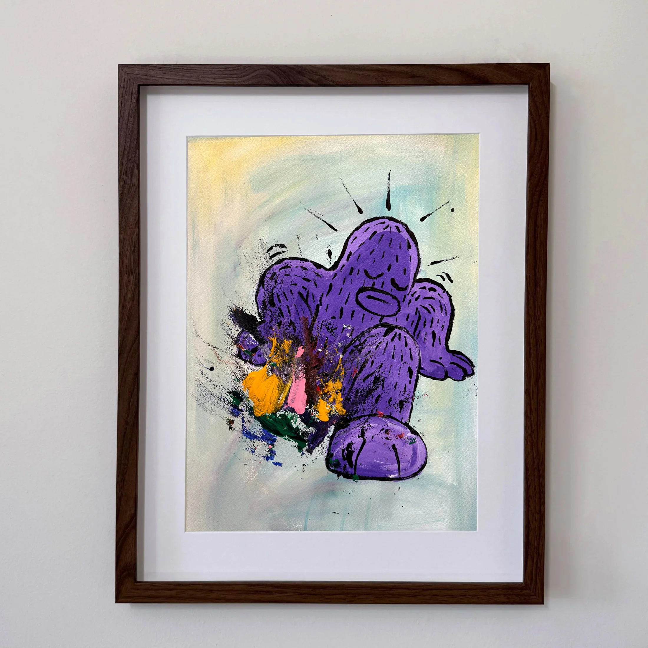 Frank Ape   Striving   Gouache and Acrylic Paint on Arches archival paper   2025   30 x 22 Inches (76.2 x 56 cm) - unframed   Unique   Signed on the Verso