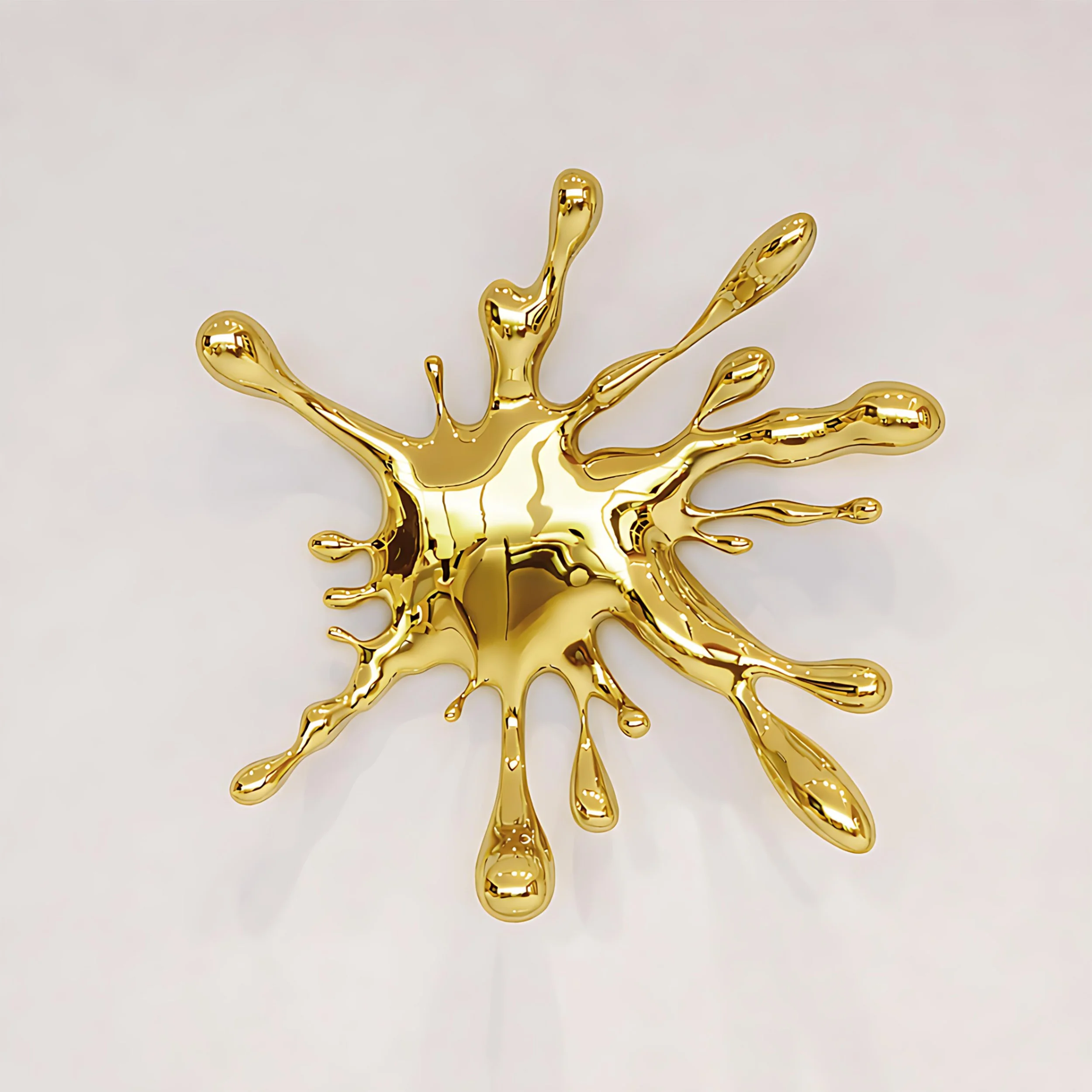 Yoni Alter   A Real Splash   Platinum Plated Stainless Steel Wall Sculpture   2026   27.5 x 23.6 x 10.2 Inches (70 x 60 x 26 cm)   Limited Edition of 3 works   Signed, dated, and embossed studio certificate included to maintain the work’s seamless fo