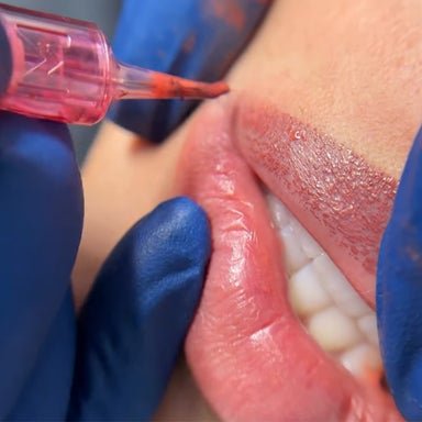 Natural-looking Lip Blush permanent makeup at Tequila Beauty Scarborough.