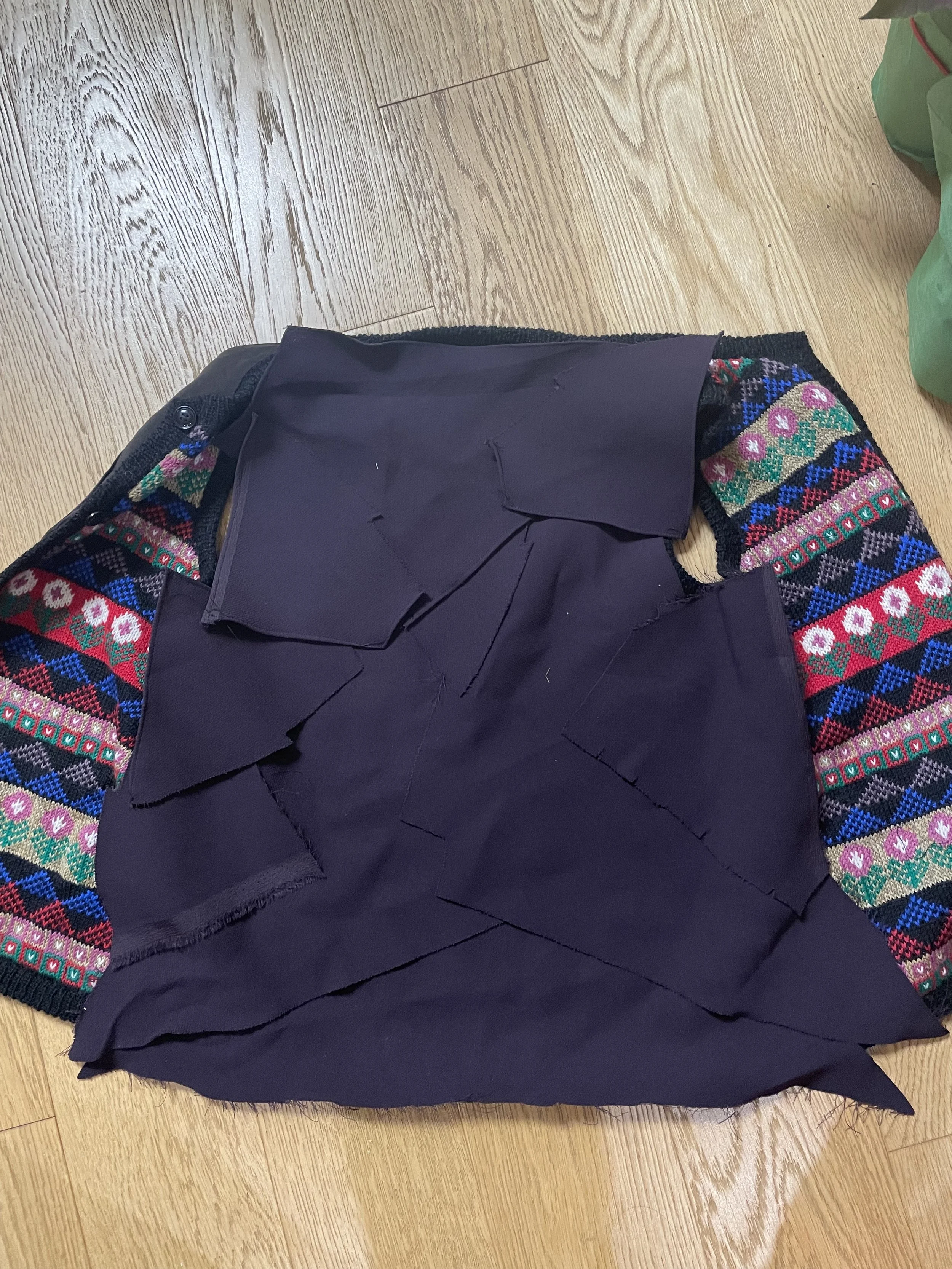 Using a sample vest as reference