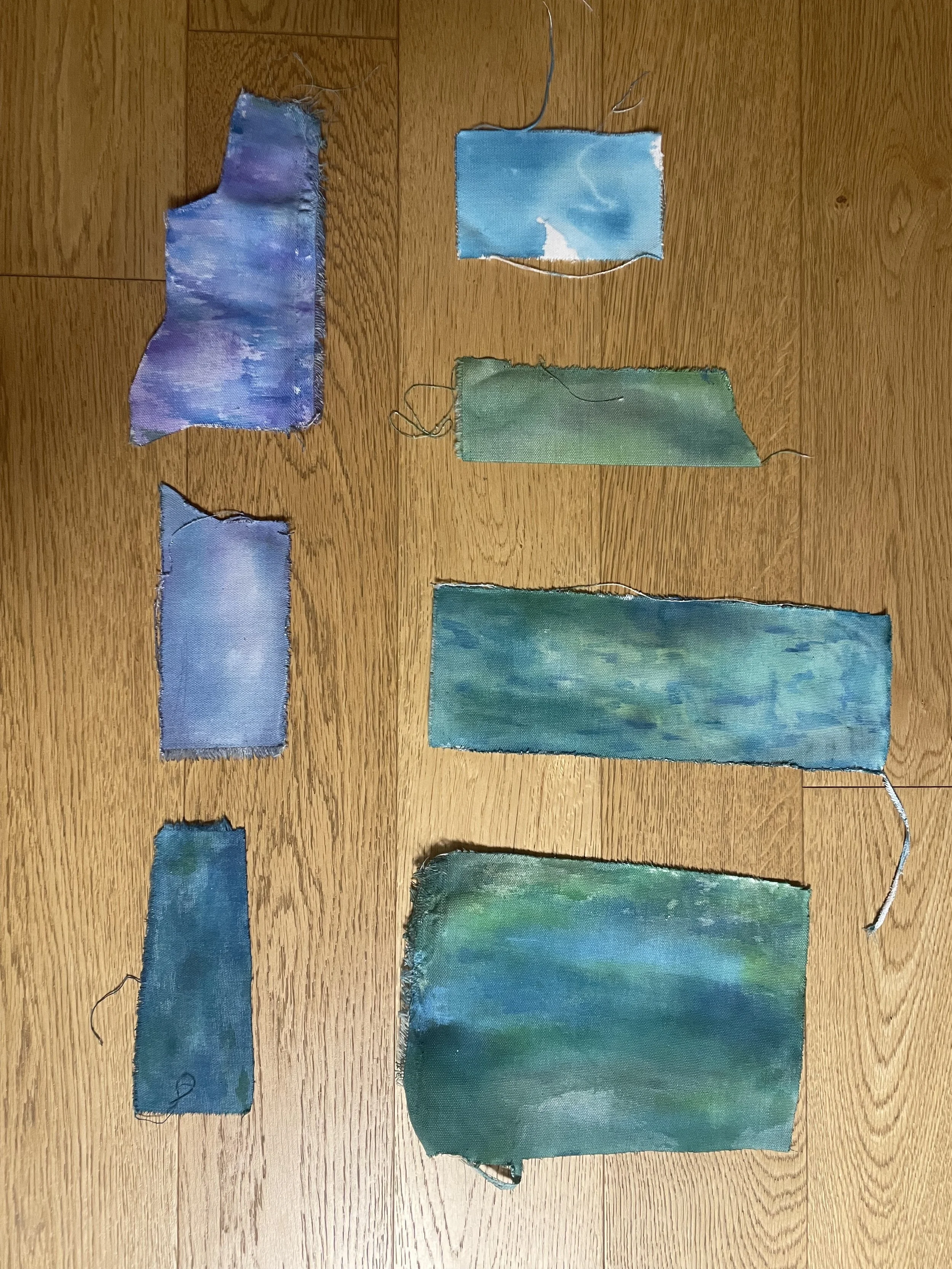 Water colored canvas pieces
