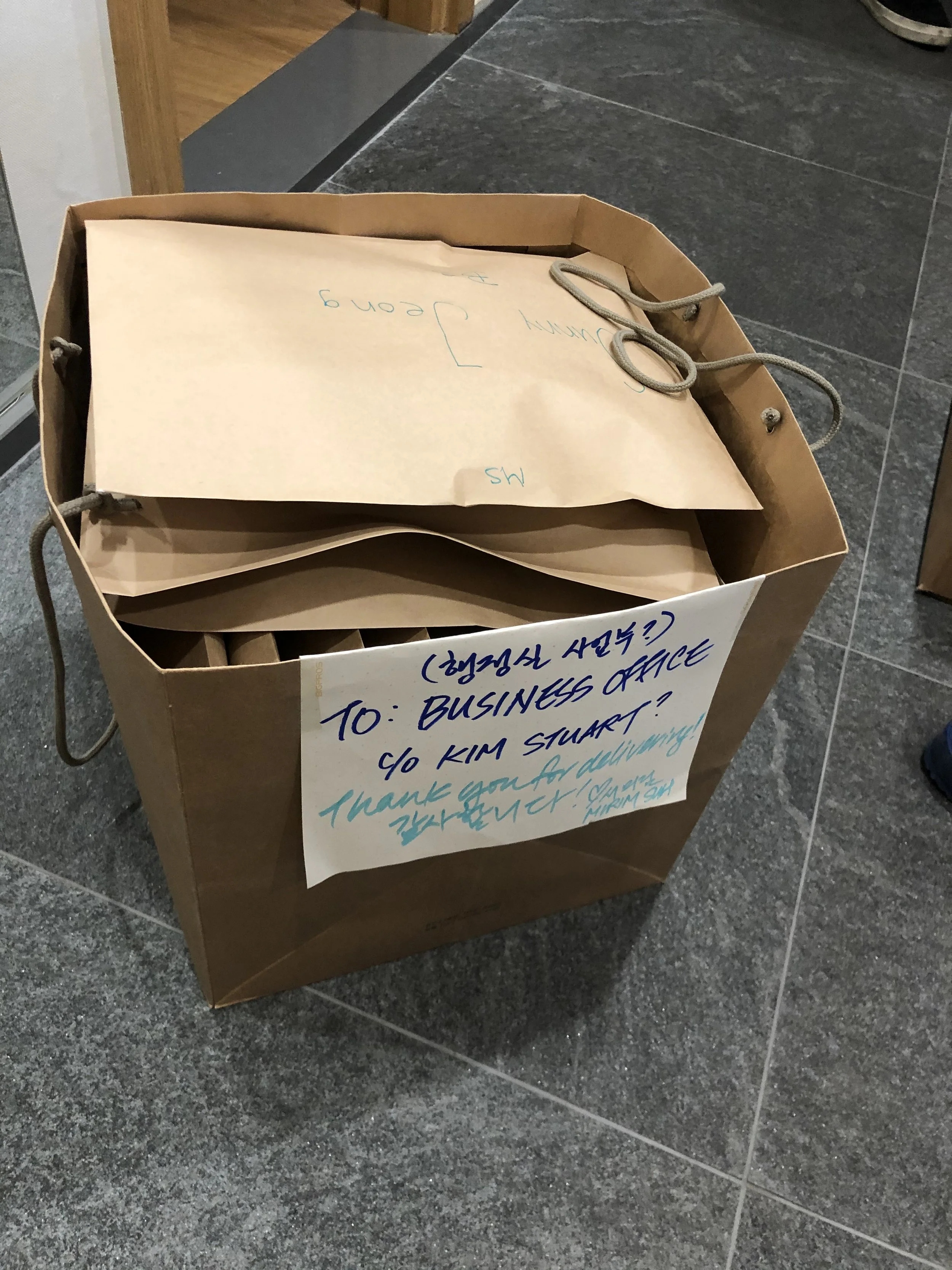 All packaged orders were sent to the school for pick up.