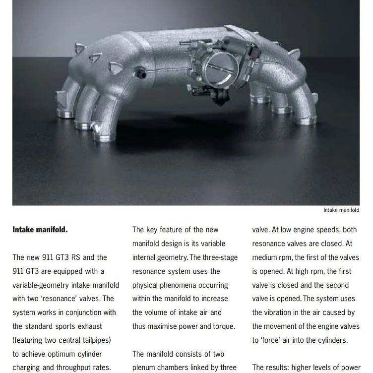 The Reseach 

After my 997 GT3 RS engine failure at Area 27, I needed answers &mdash; not just about what failed, but why it failed.

Specifically:

Why does this intake manifold even contain valves? And what&rsquo;s the failure history behind it?

T