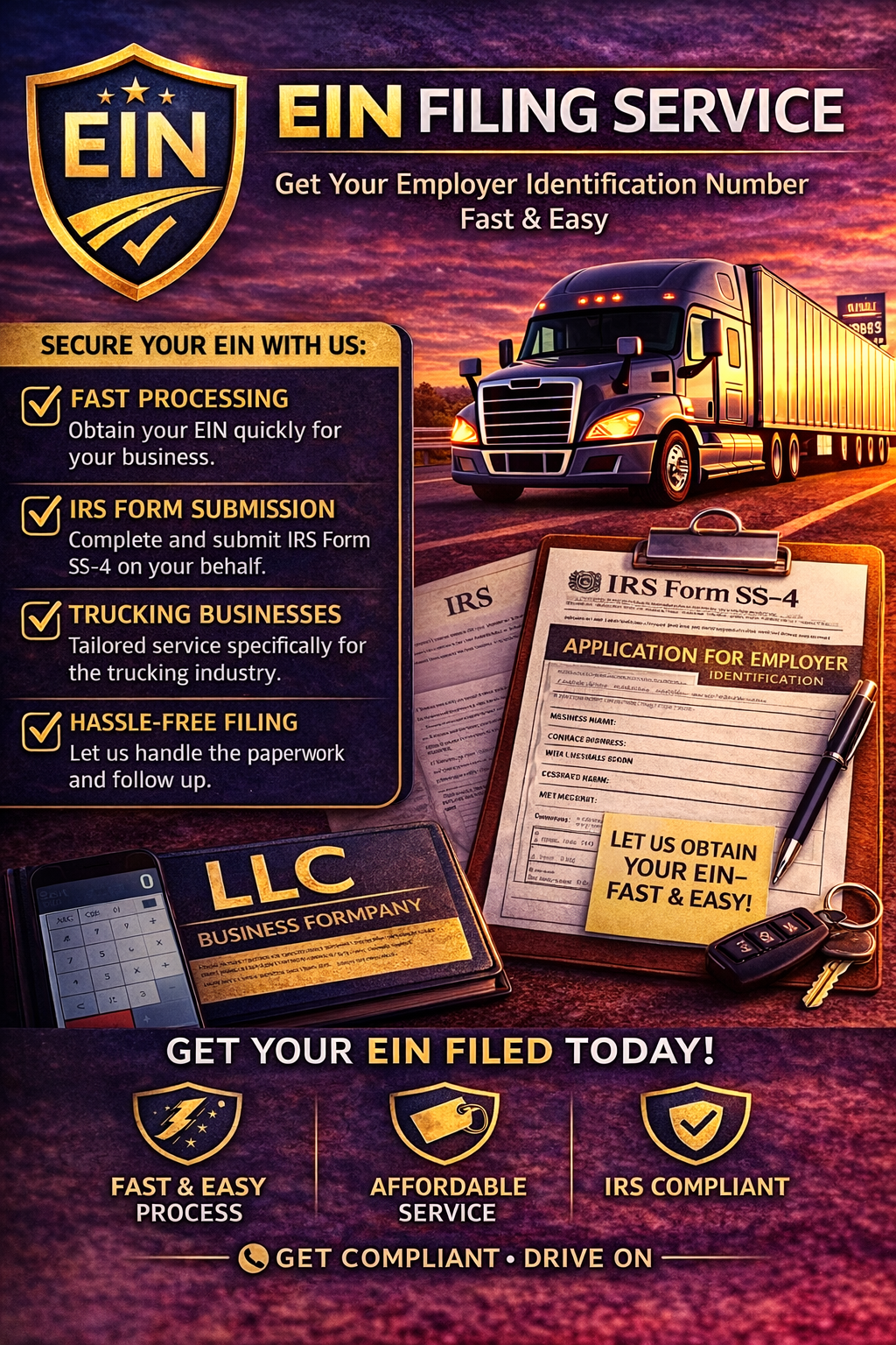 IRS Tax ID Number for New Business Filing