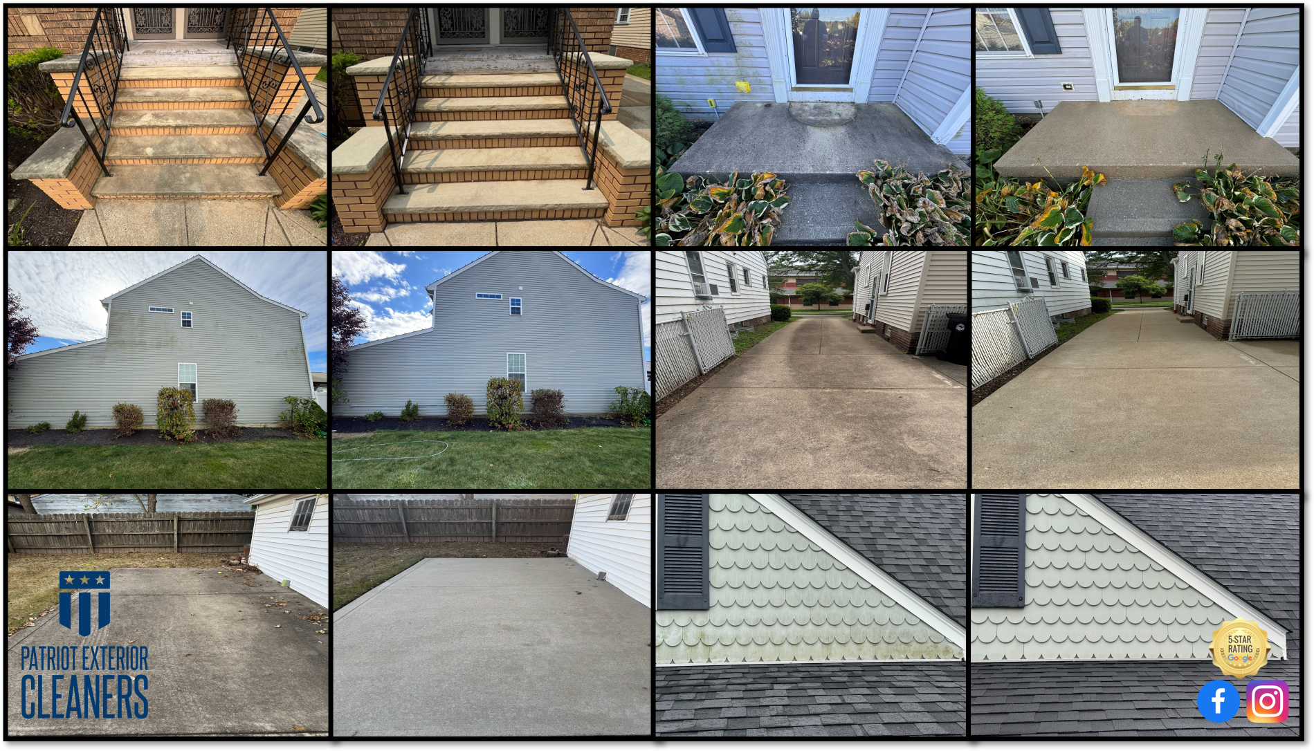Residential Pressure Washing Before and After Photos
