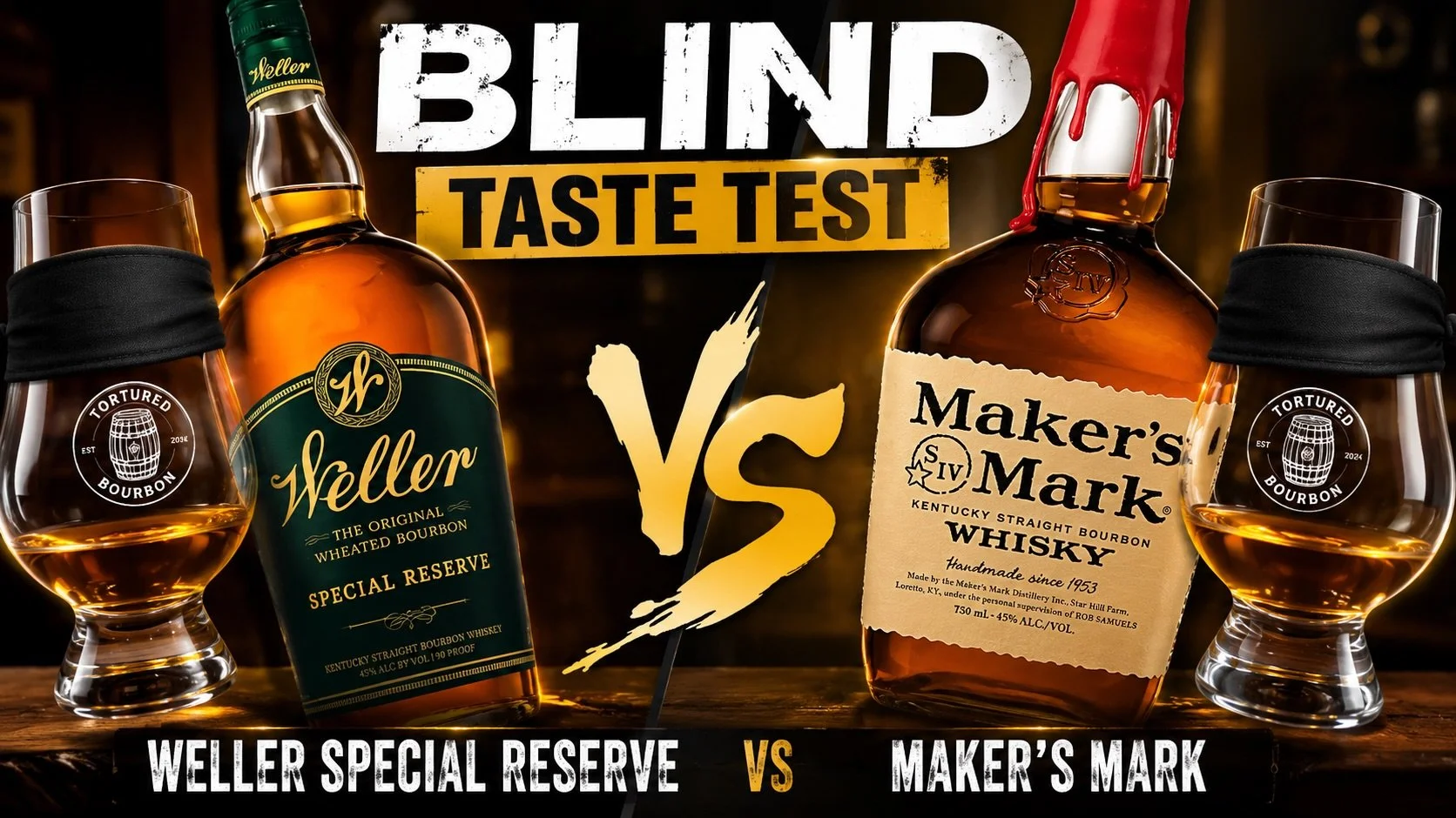 It&rsquo;s unscripted. It&rsquo;s a blind. It&rsquo;s chaos on Tortured Bourbon today! We are putting Maker&rsquo;s Mark up against Weller Special Reserve - one allocated, one easy to find on the shelf. Can we tell which is which?! Watch now! 

PS: G