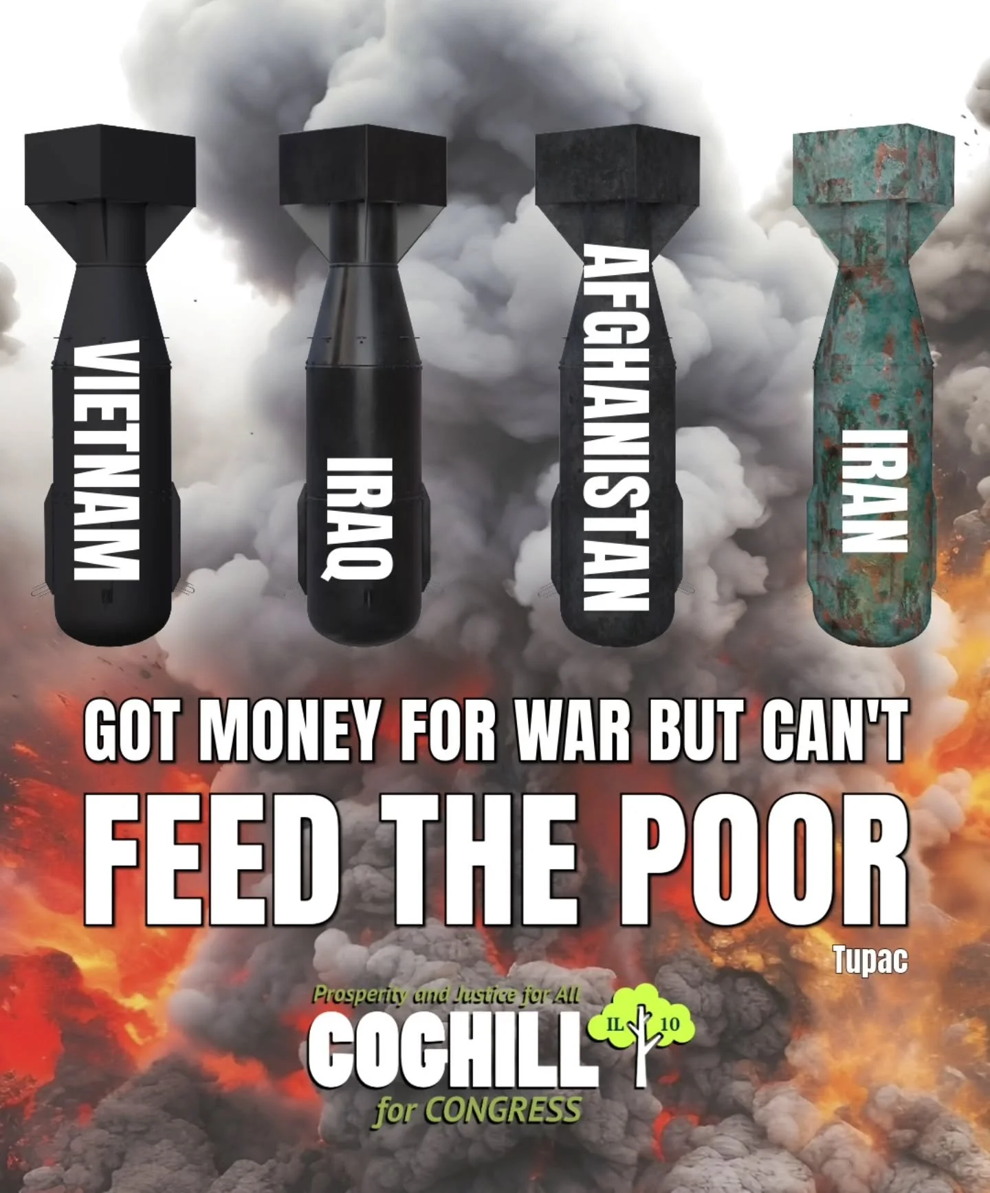 The Pentagon is spending 1 BILLION dollars a day for this War!

Most American families are one paycheck away from disaster. We can&rsquo;t afford college. We can&rsquo;t afford health insurance. Many can not afford to buy a home.

​Yet, the "pla