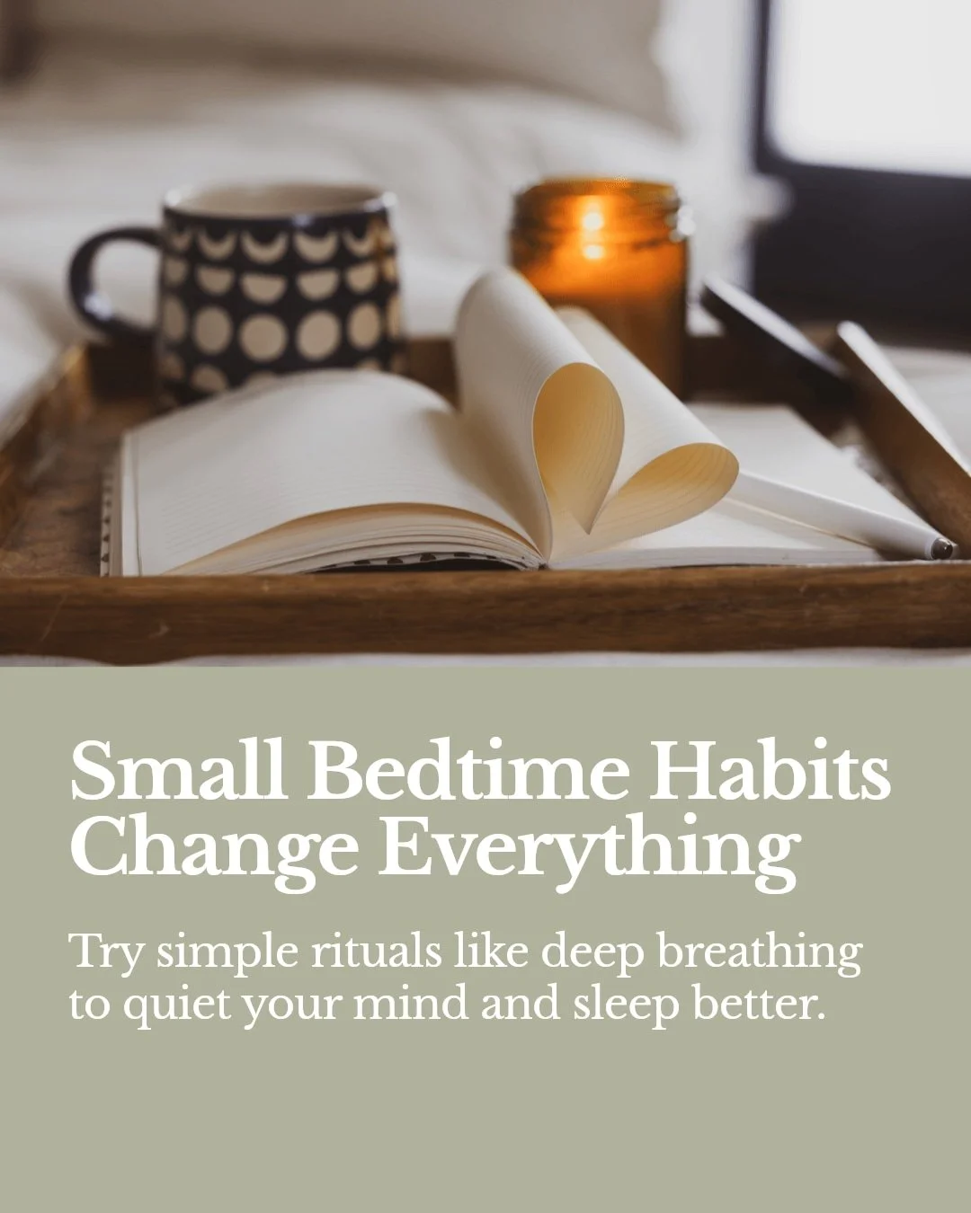 Struggling to fall asleep or feeling restless at night? Your bedtime routine might be the key to better sleep and improved mental well-being.

Creating a calming bedtime ritual isn't just about turning off screens early. It's about nurturing your min