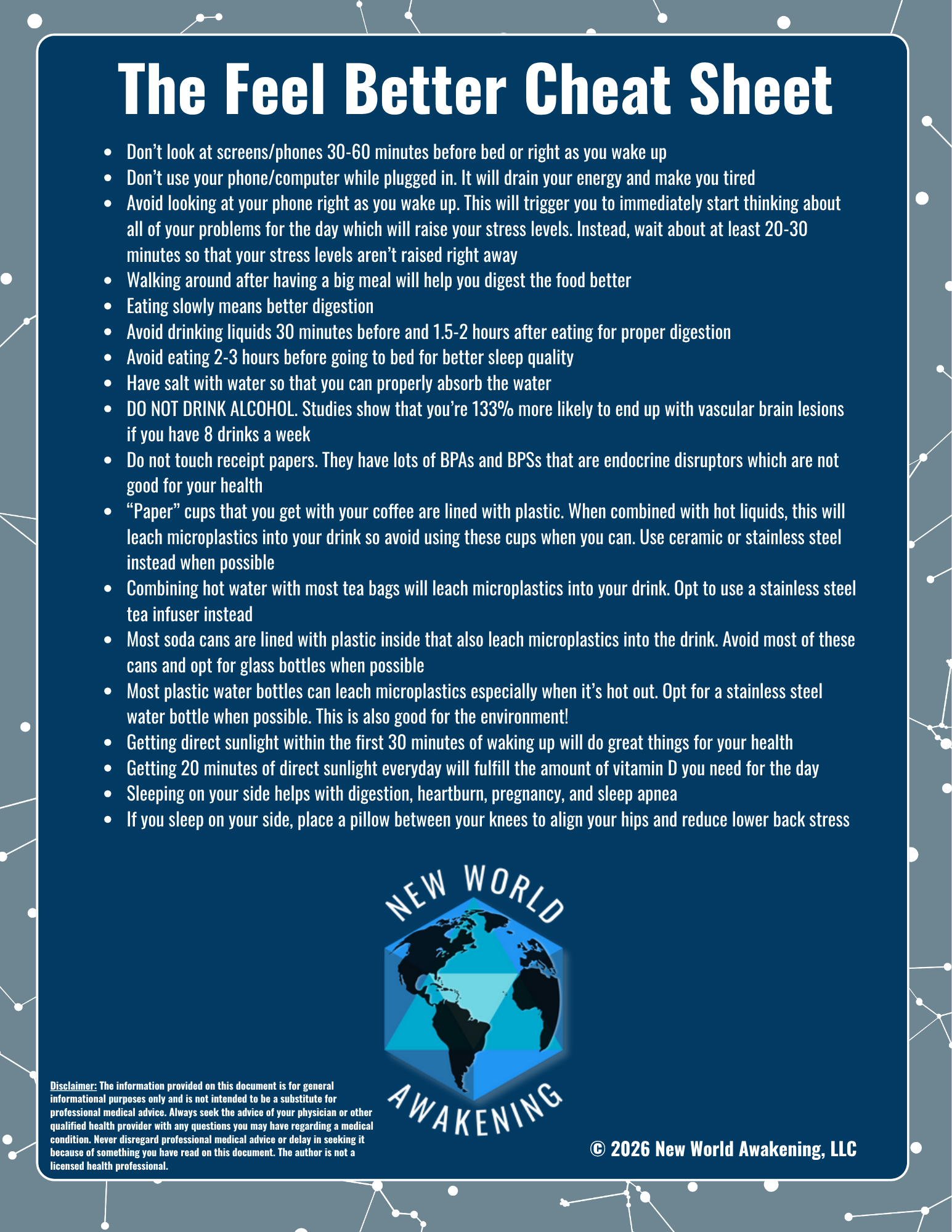 The Feel Better Cheat Sheet