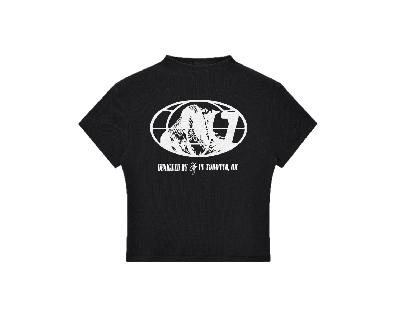 "NOIR" Slim Fit Mock Neck Tee