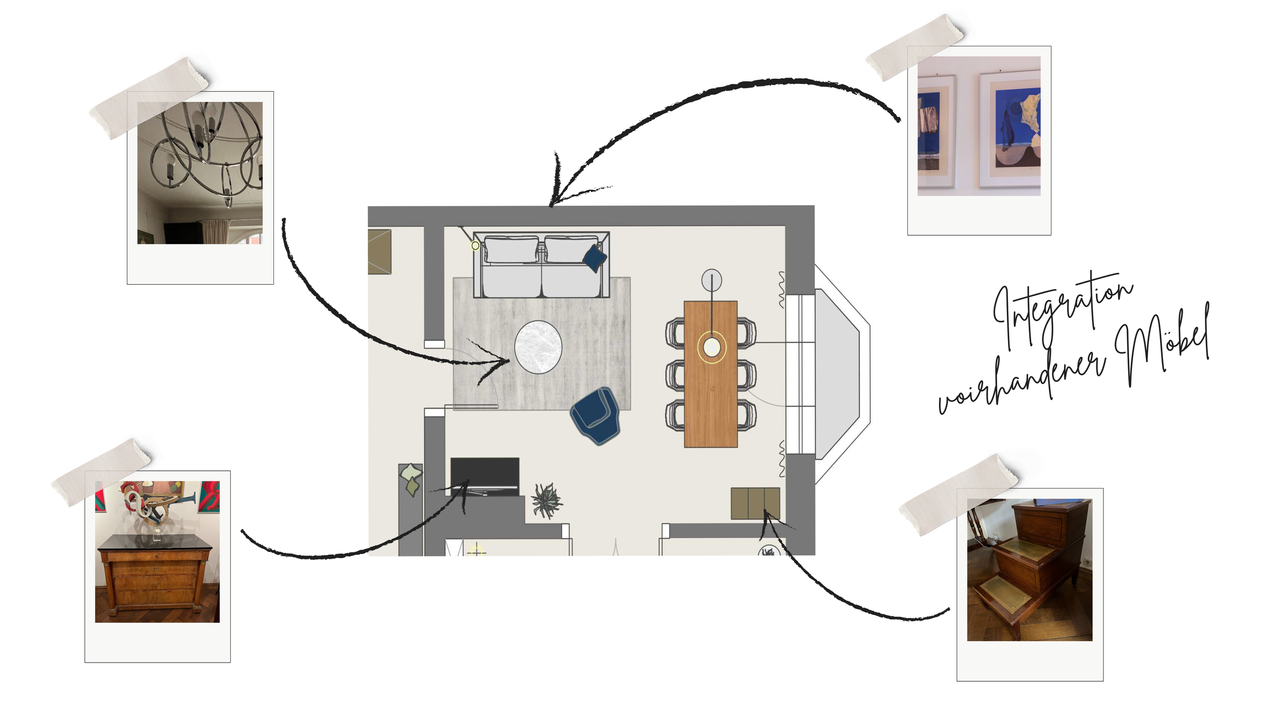 Grundrissausschnitt Altbauwohnung