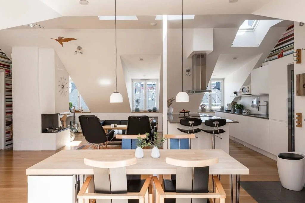 Chaotische Dachgeschosswohnung Umgestaltung Einrichtung