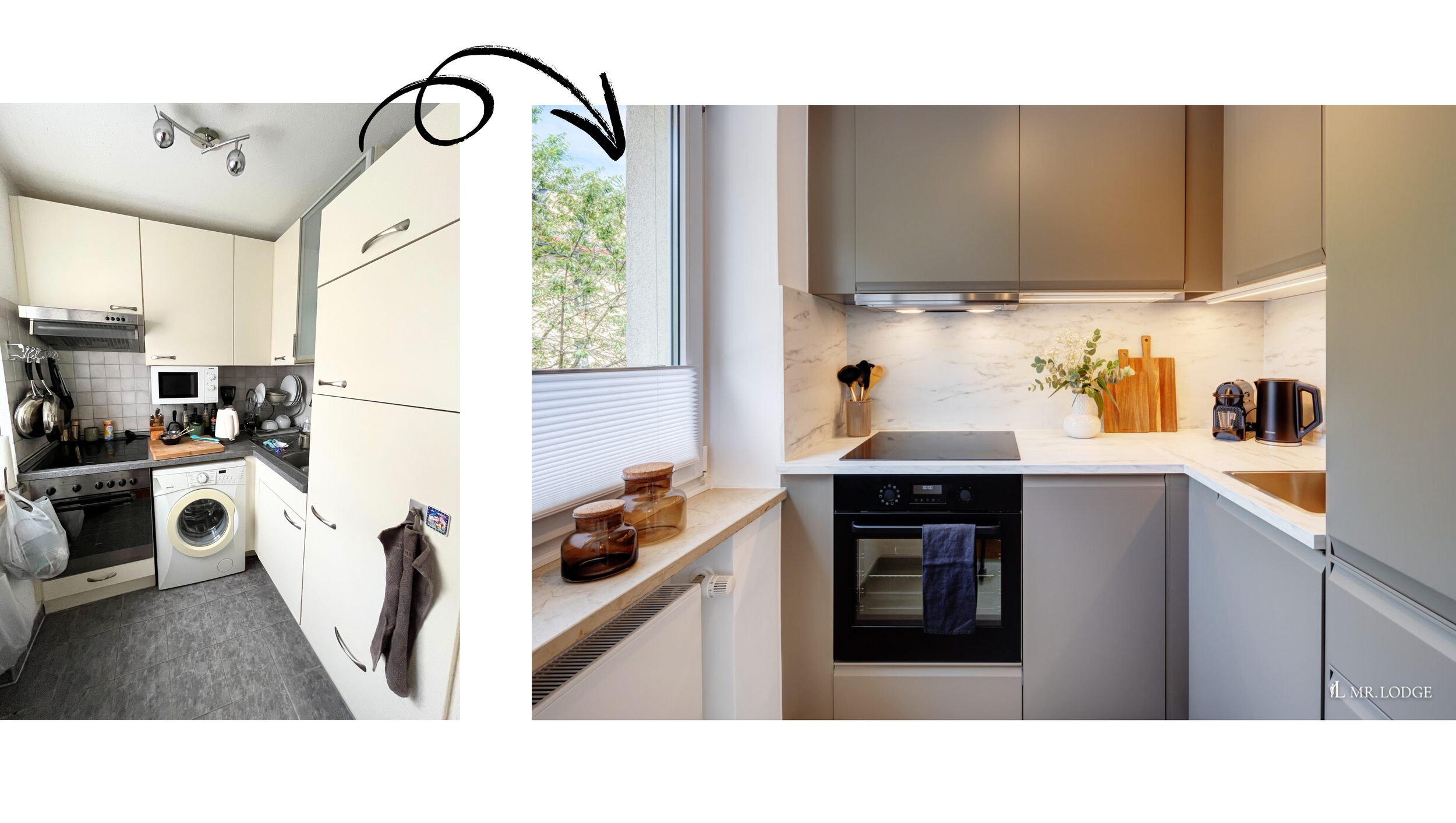 Vorher-Nachher Kueche