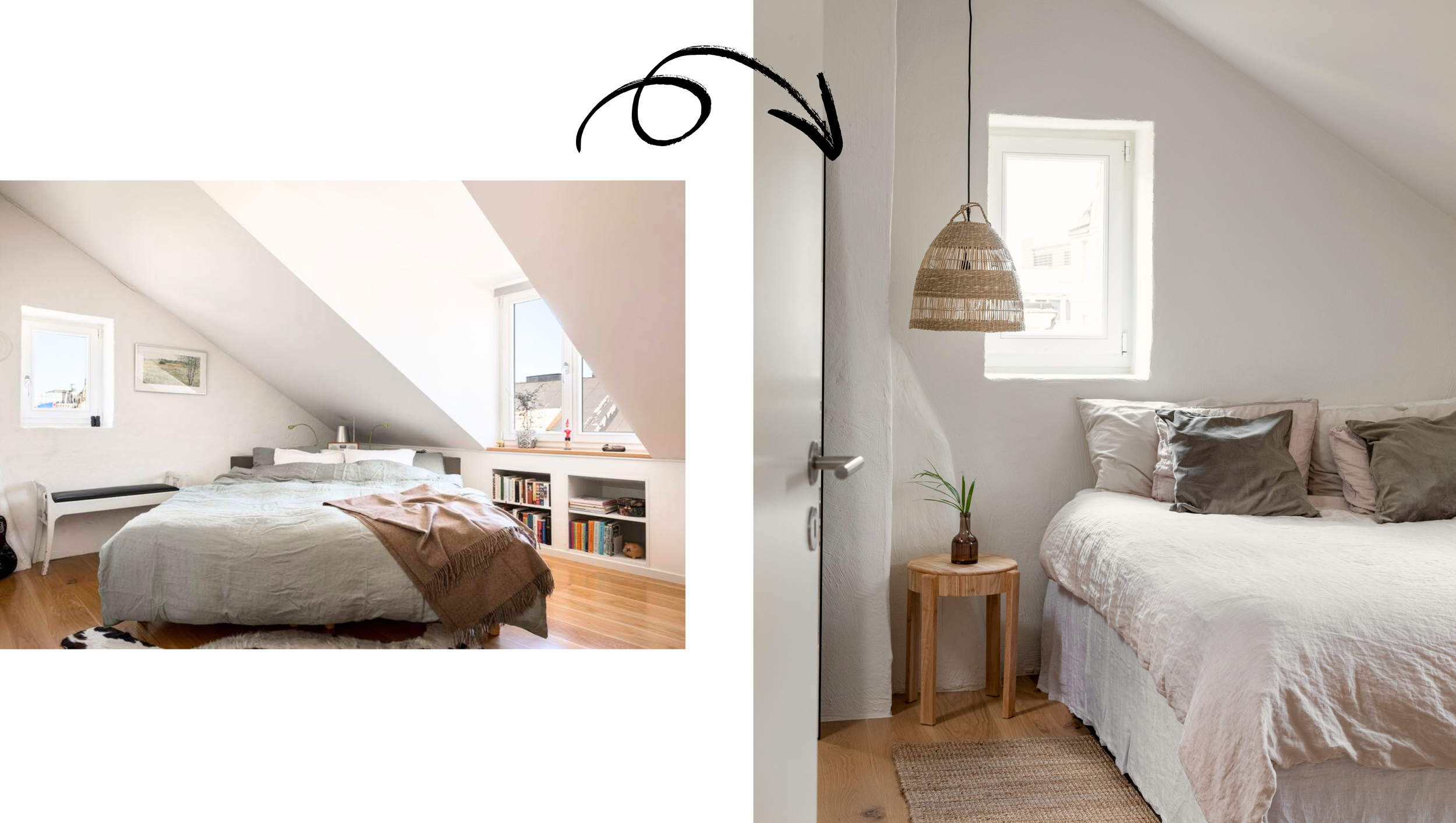 Vorher-Nachher Schlafzimmer