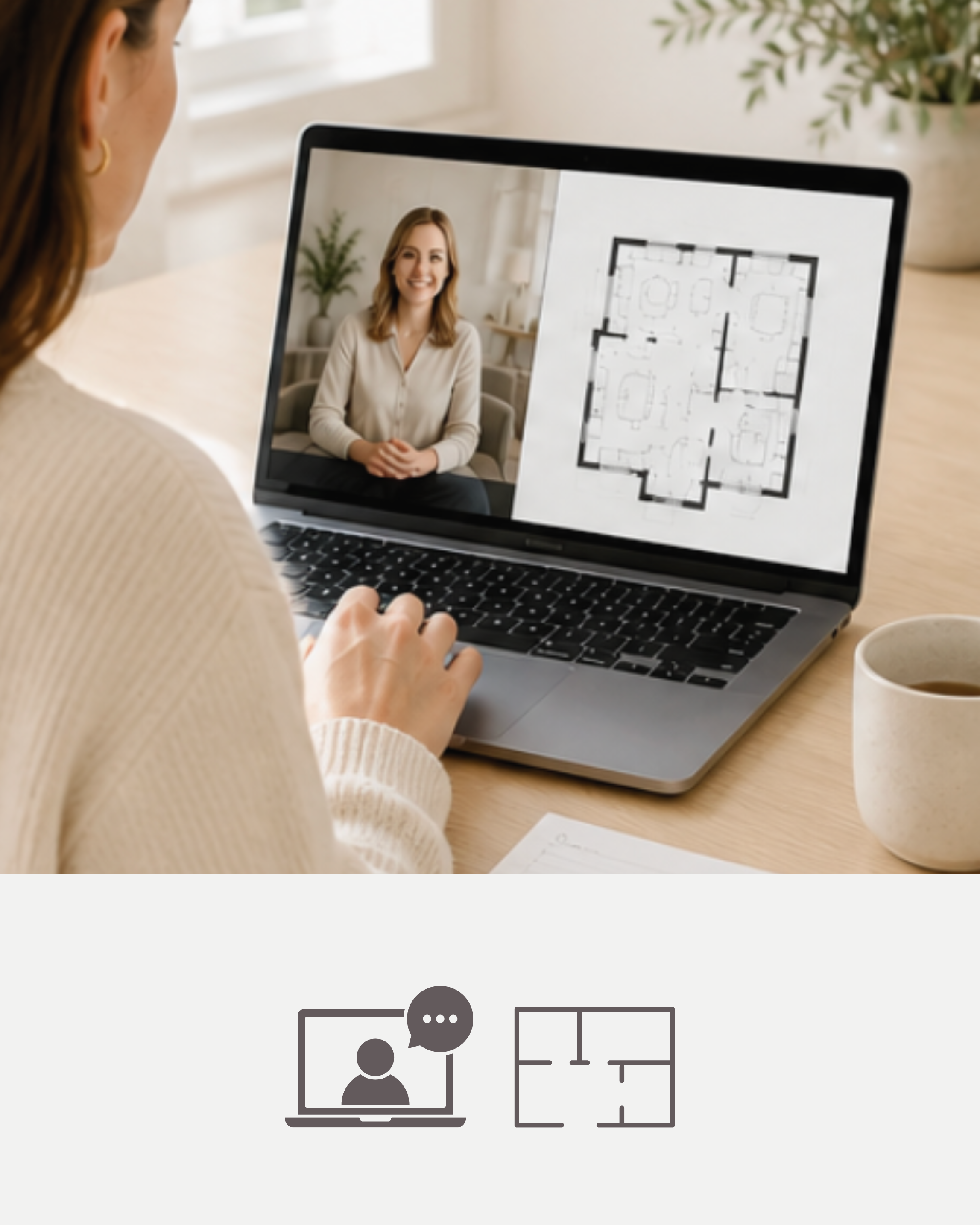 Einrichtungsberatung per Videoanruf inklusive digitaler Grundrissplanung - Interior Design Beratung und Planung online bei Onterior.