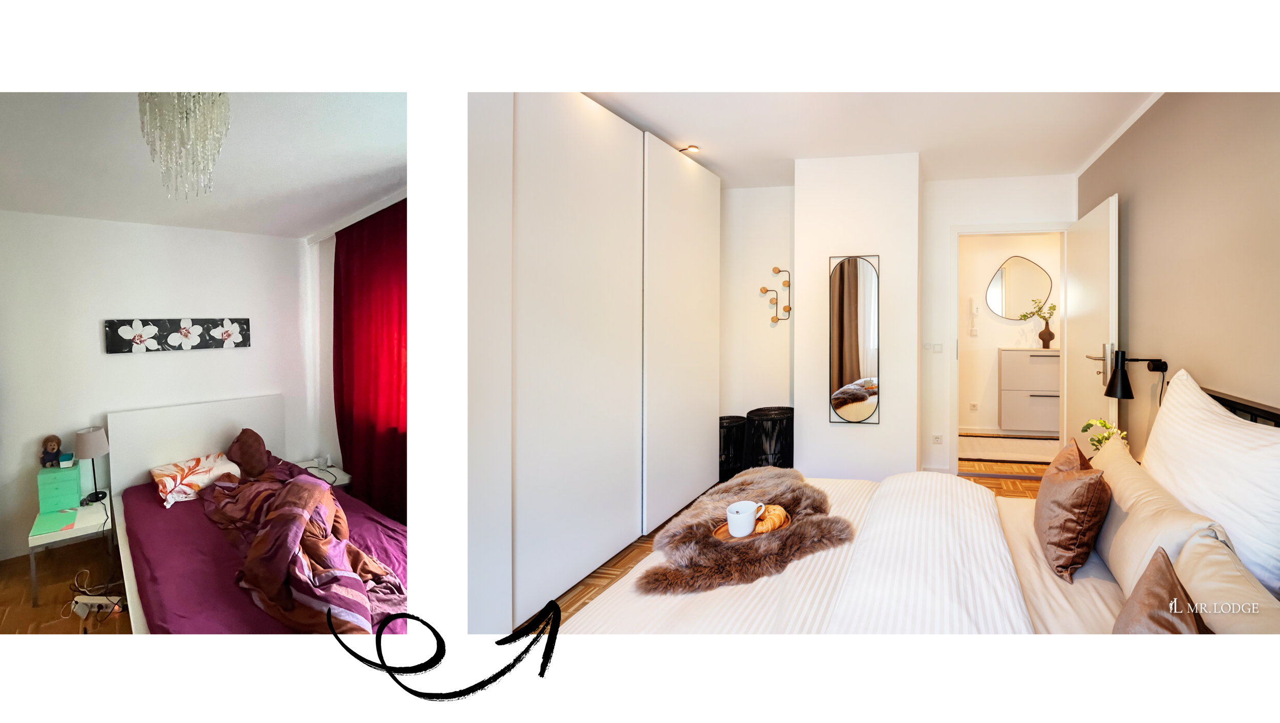 Vorher-Nachher Schlafzimmer 