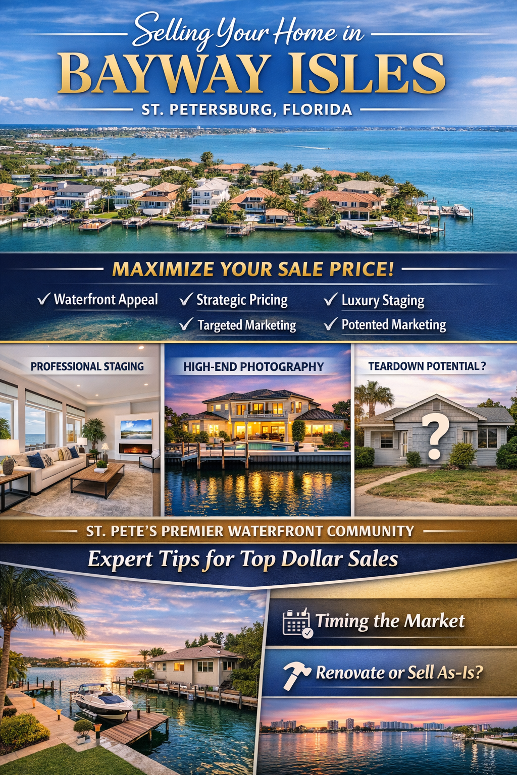 Selling Your Home in Bayway Isles: A Strategic Guide to Maximizing Value in St. Petersburg’s Premier Waterfront Community