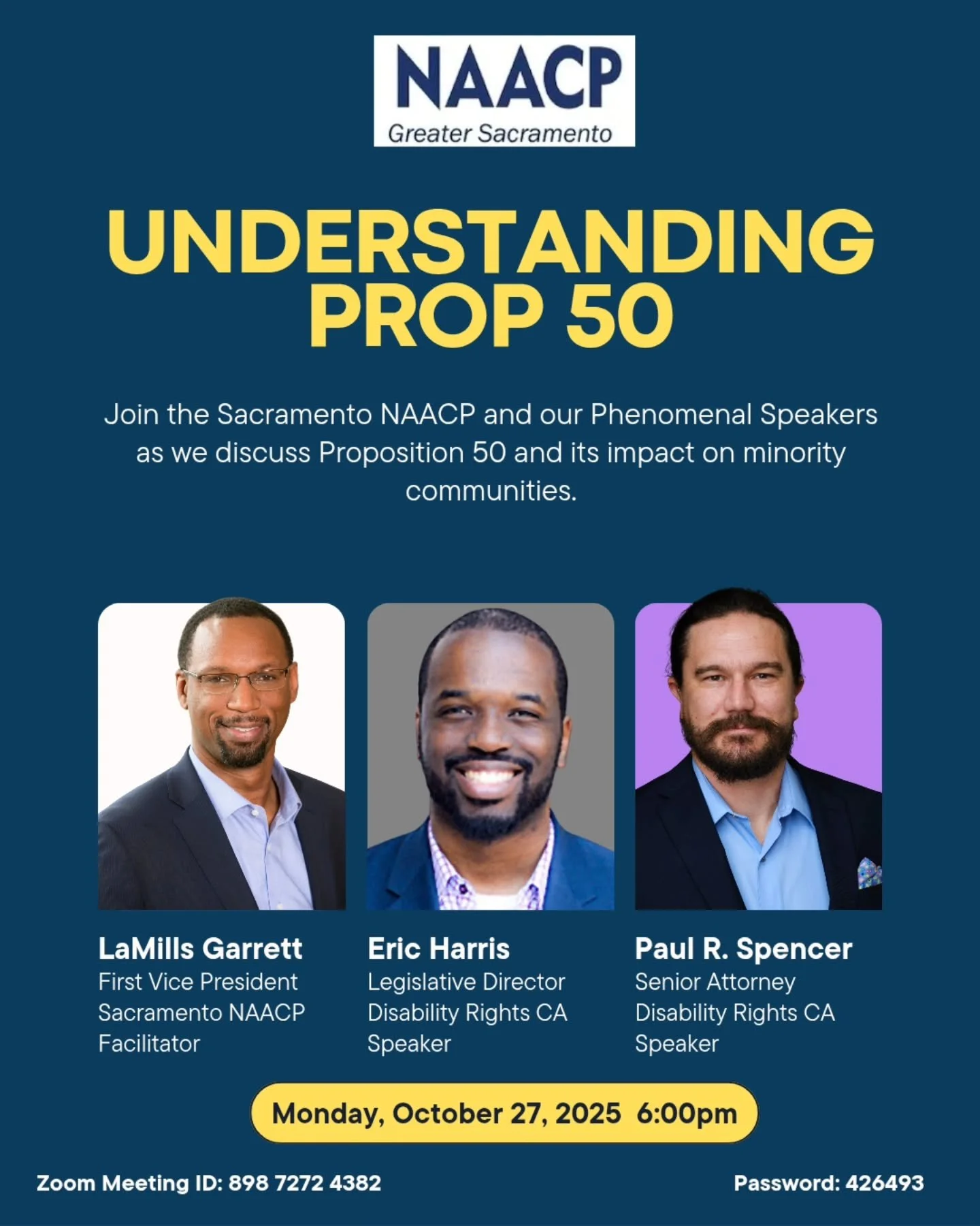 Join us tomorrow. Zoom link is in our bio

It&rsquo;s time to stand up and fight back.
California won&rsquo;t back down. Proposition 50 gives us the tools to protect fair elections, fight racial
gerrymandering, and stop Texas and people from riggin