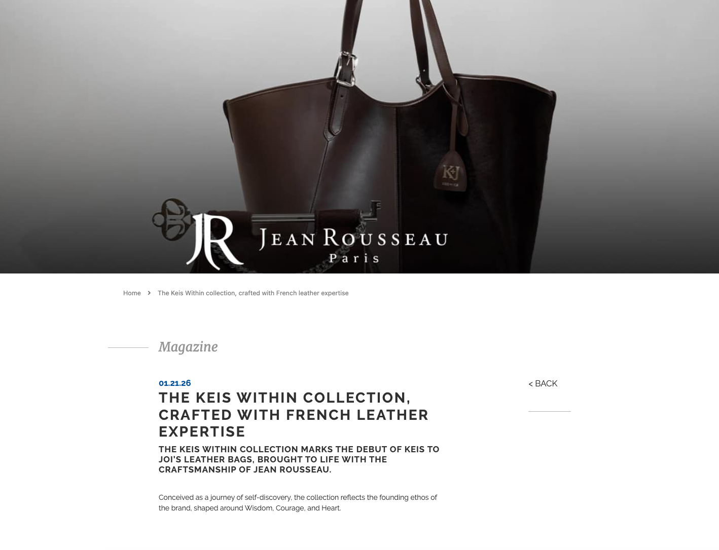 The Keis Within collection, crafted with French leather expertise