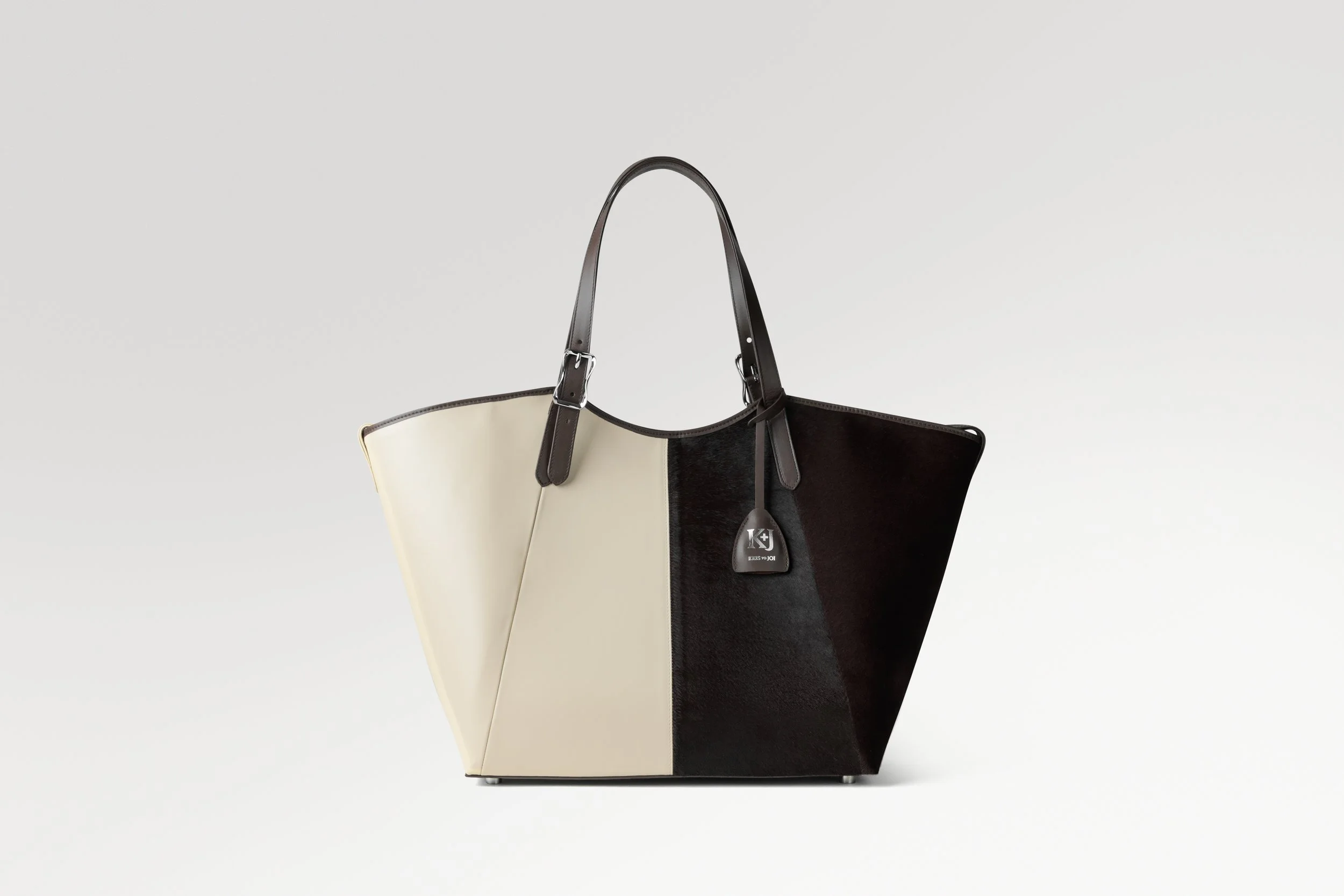 Muse Tote - Cocoa Cavallino / Warm Vanilla Boxed Calf