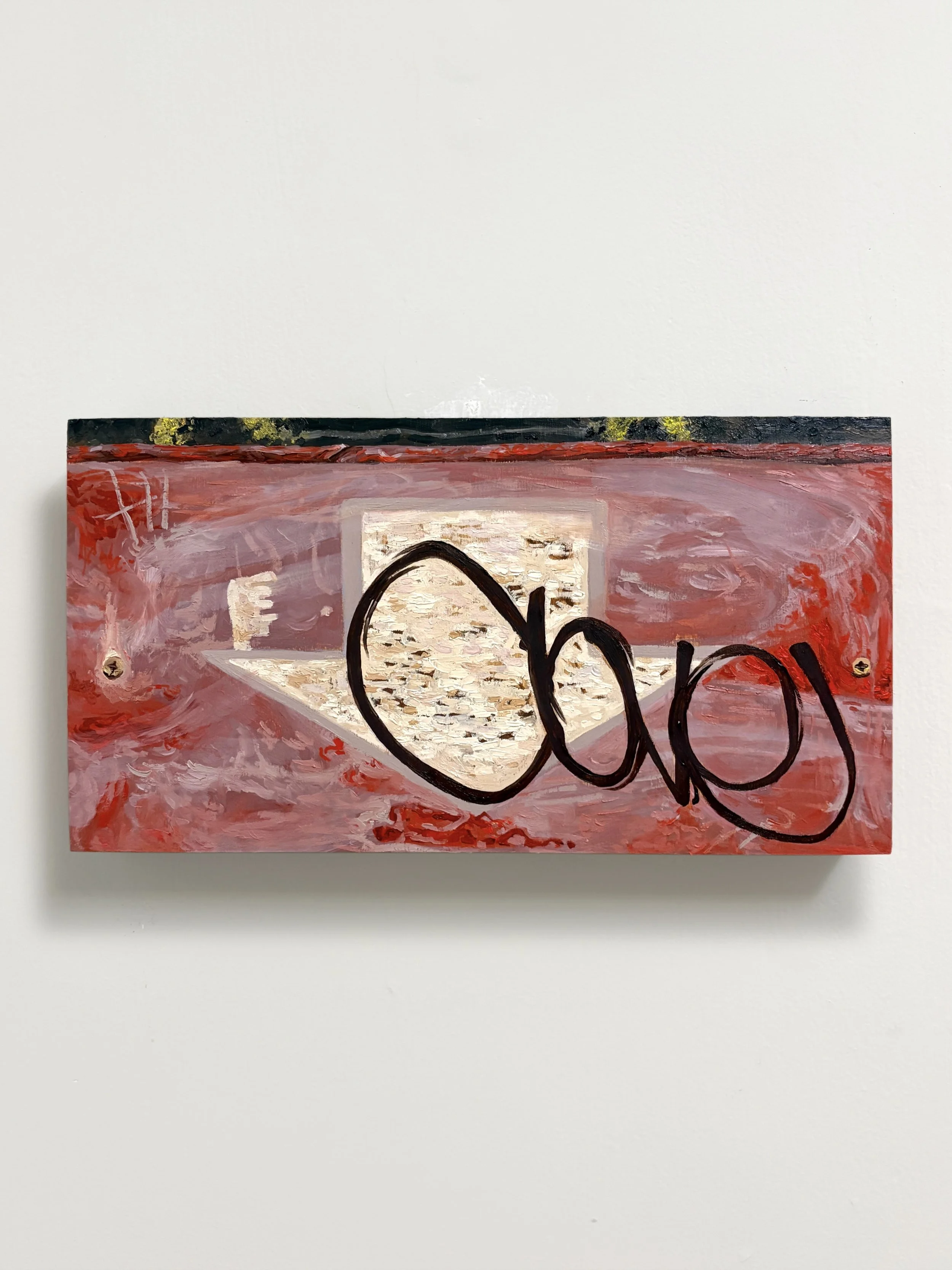 41.90968, -87.67645, oil on wood panel, 12" x 6.5", 2026