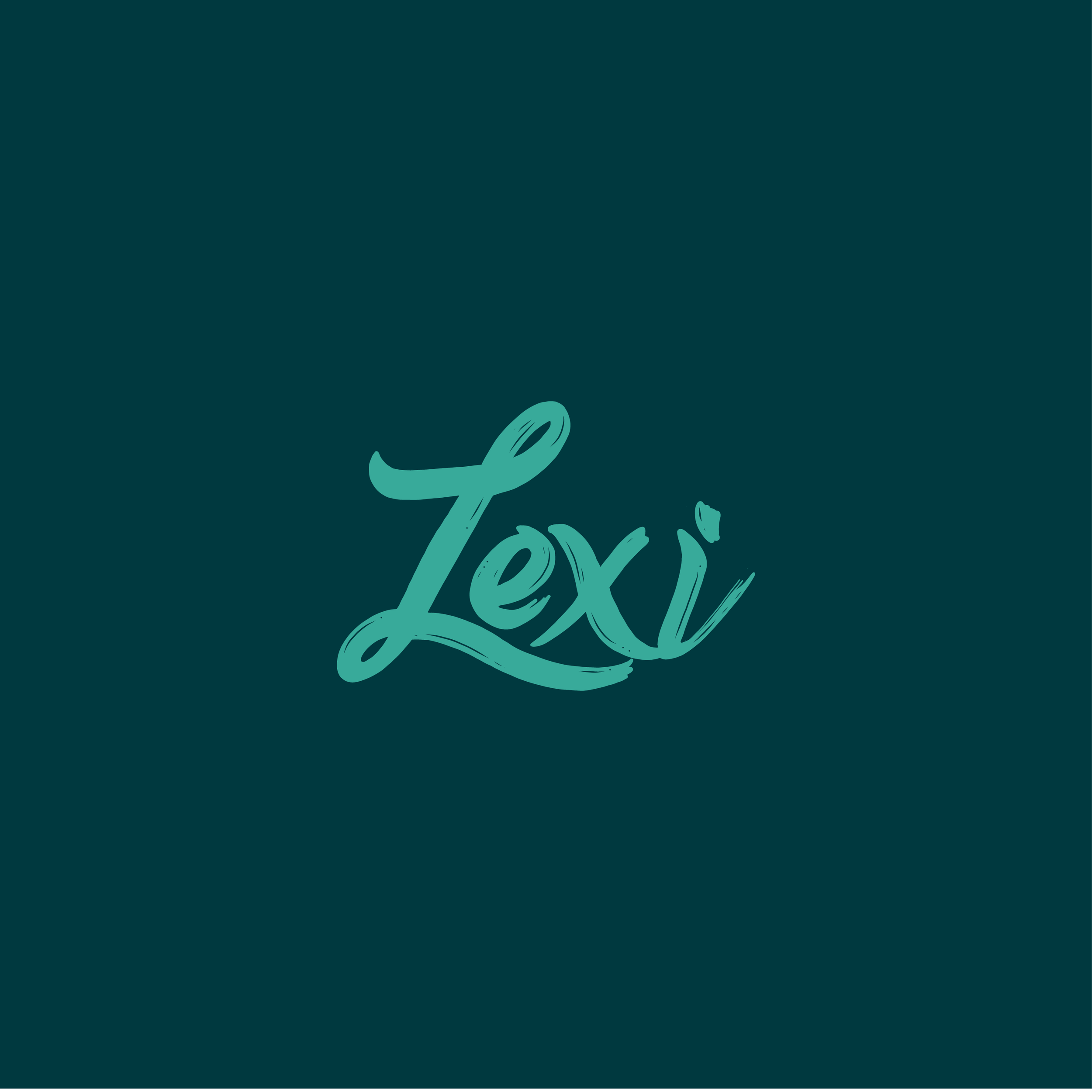 Teal-colored logo with the word "Laxi" written in a stylized, cursive font.