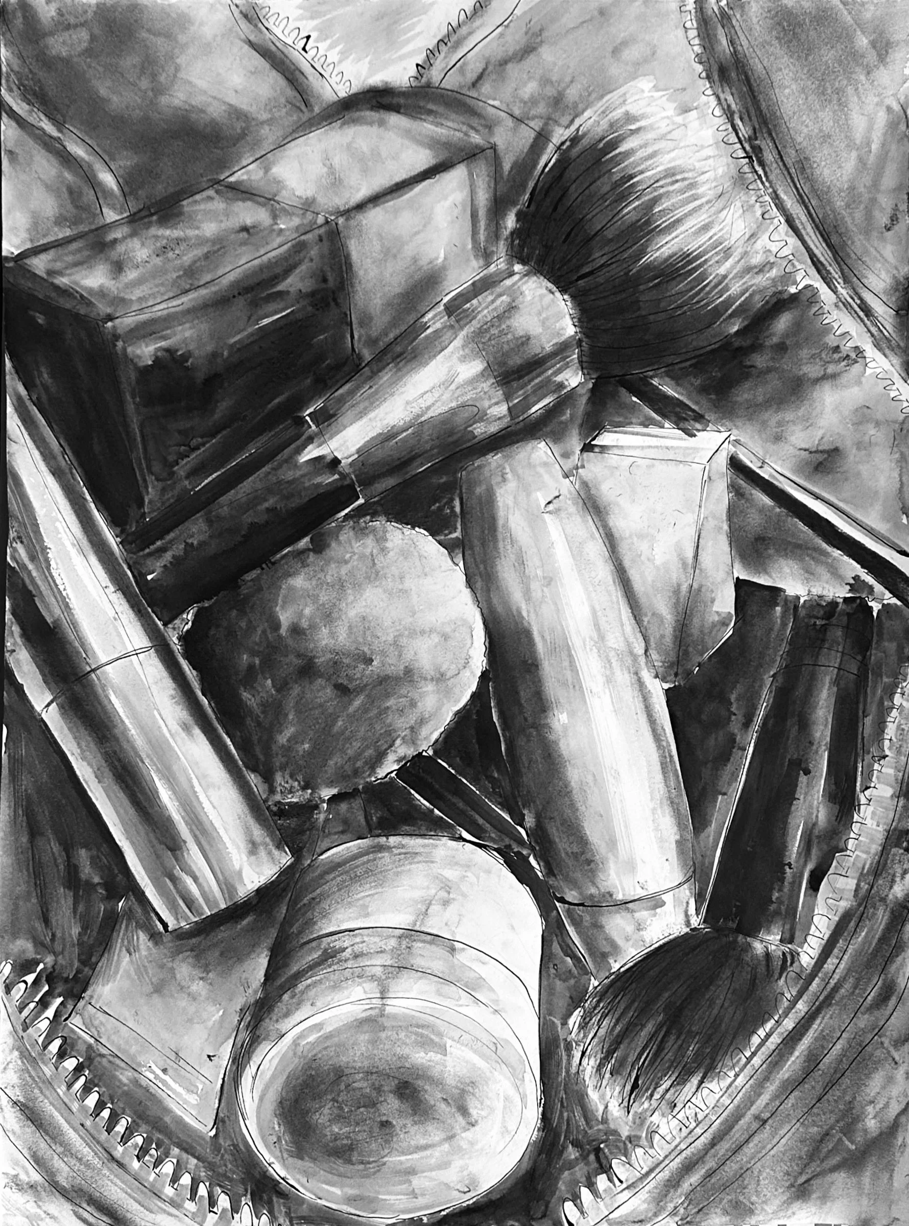 Makeup Bag: 18in x 24in (ink)