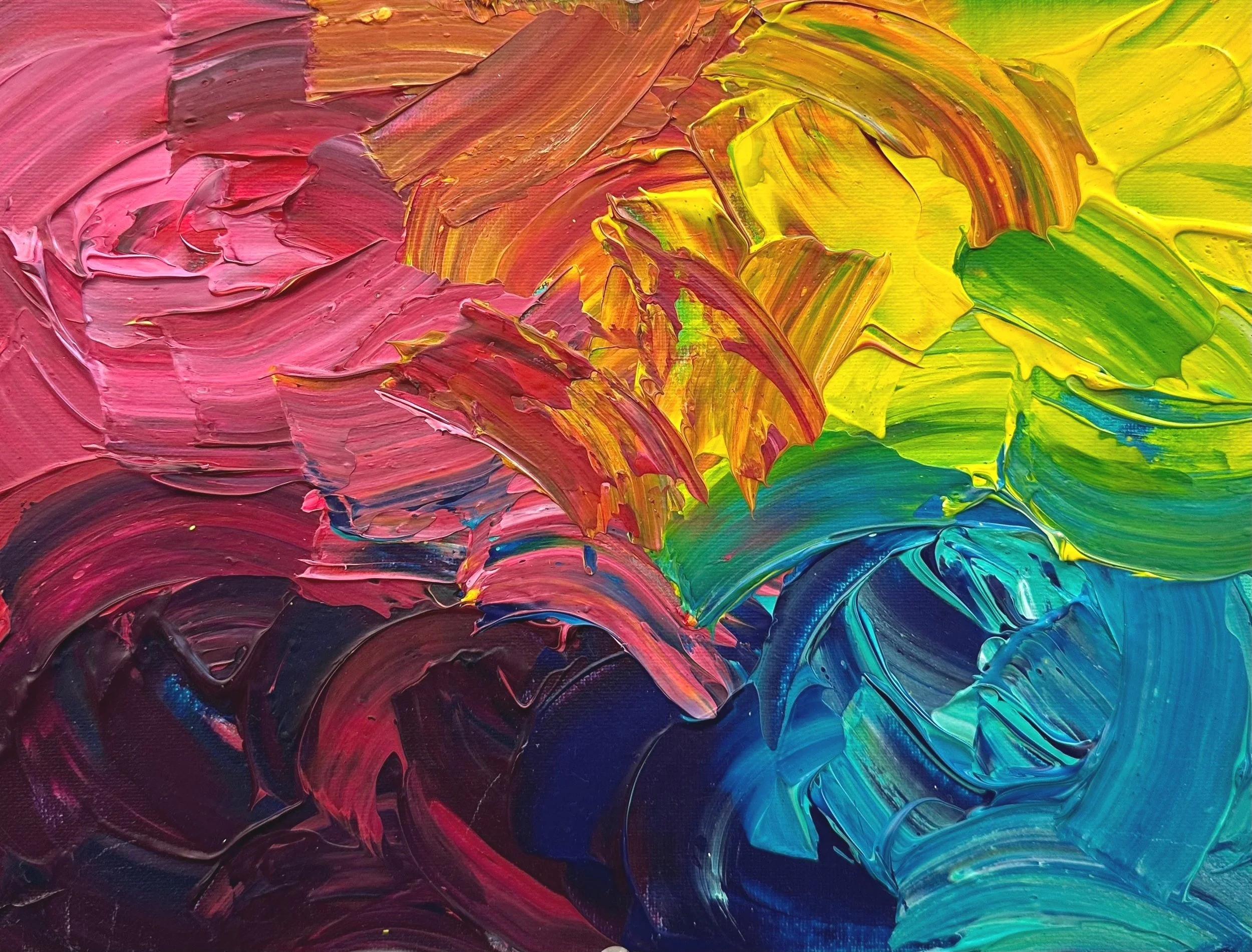 Rainbow: 12in x 9in (acrylic on canvas)