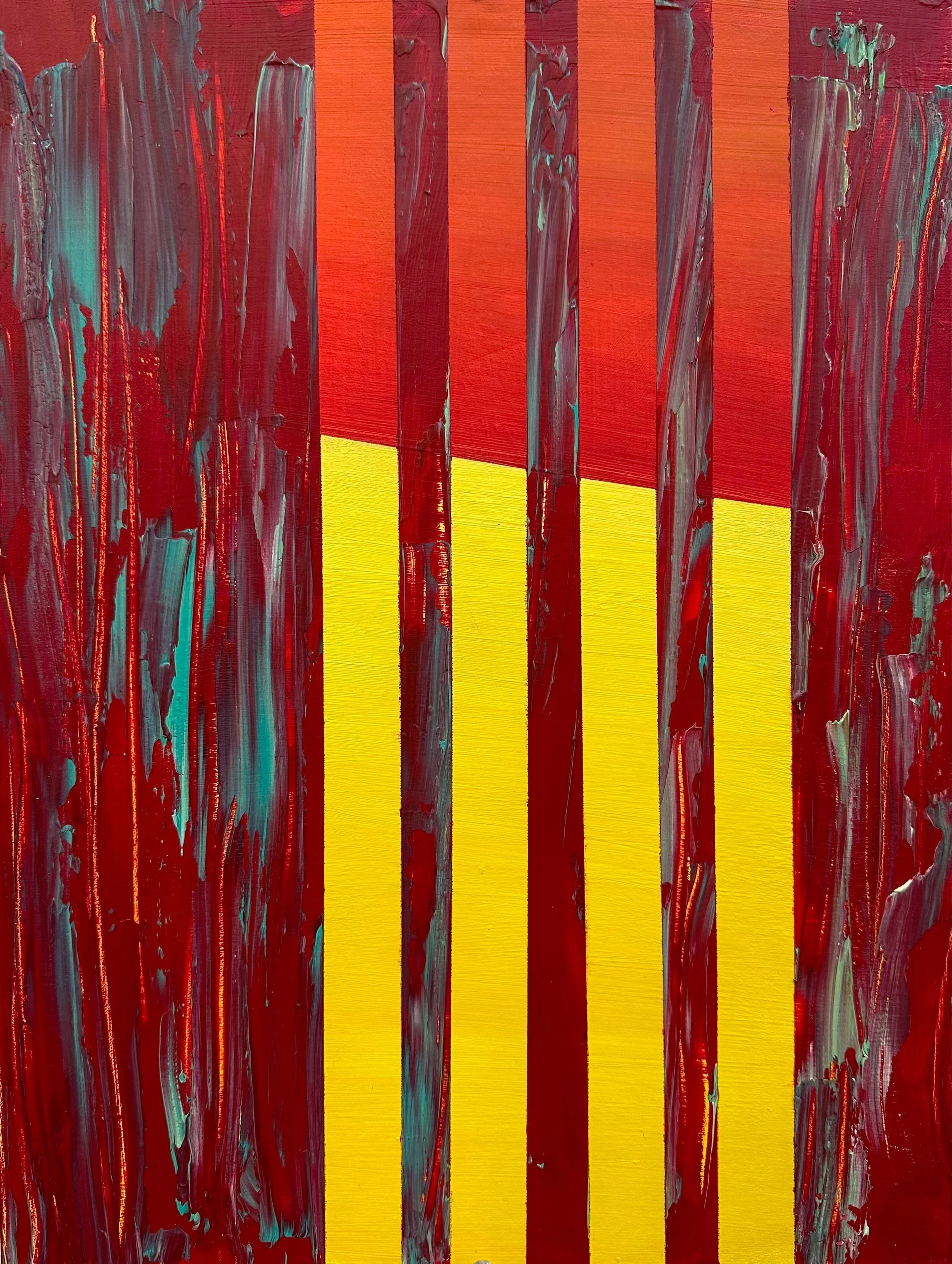 Stripes: 12in x 16in (acrylic on canvas)