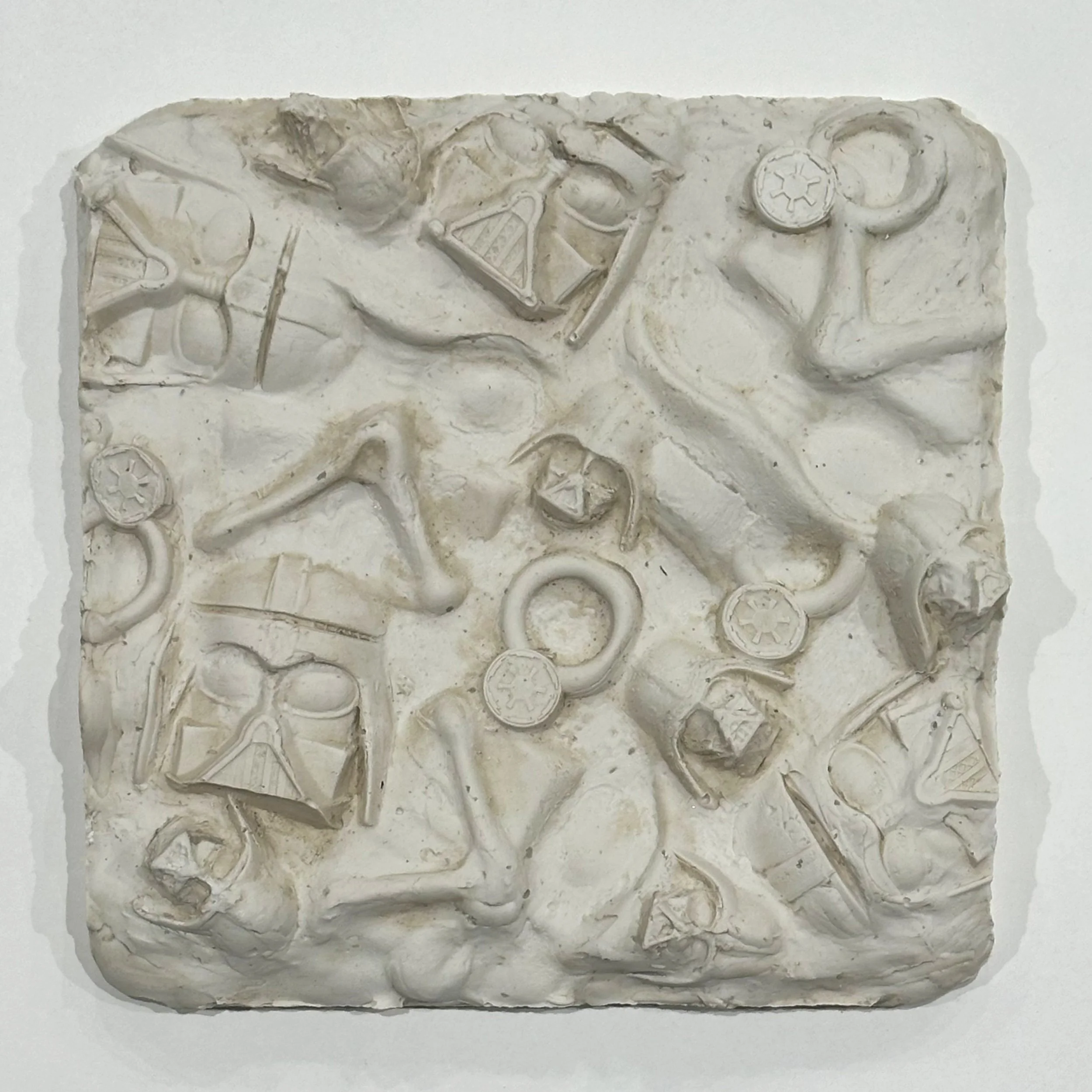 8in x 8in x 1in (plaster cast)