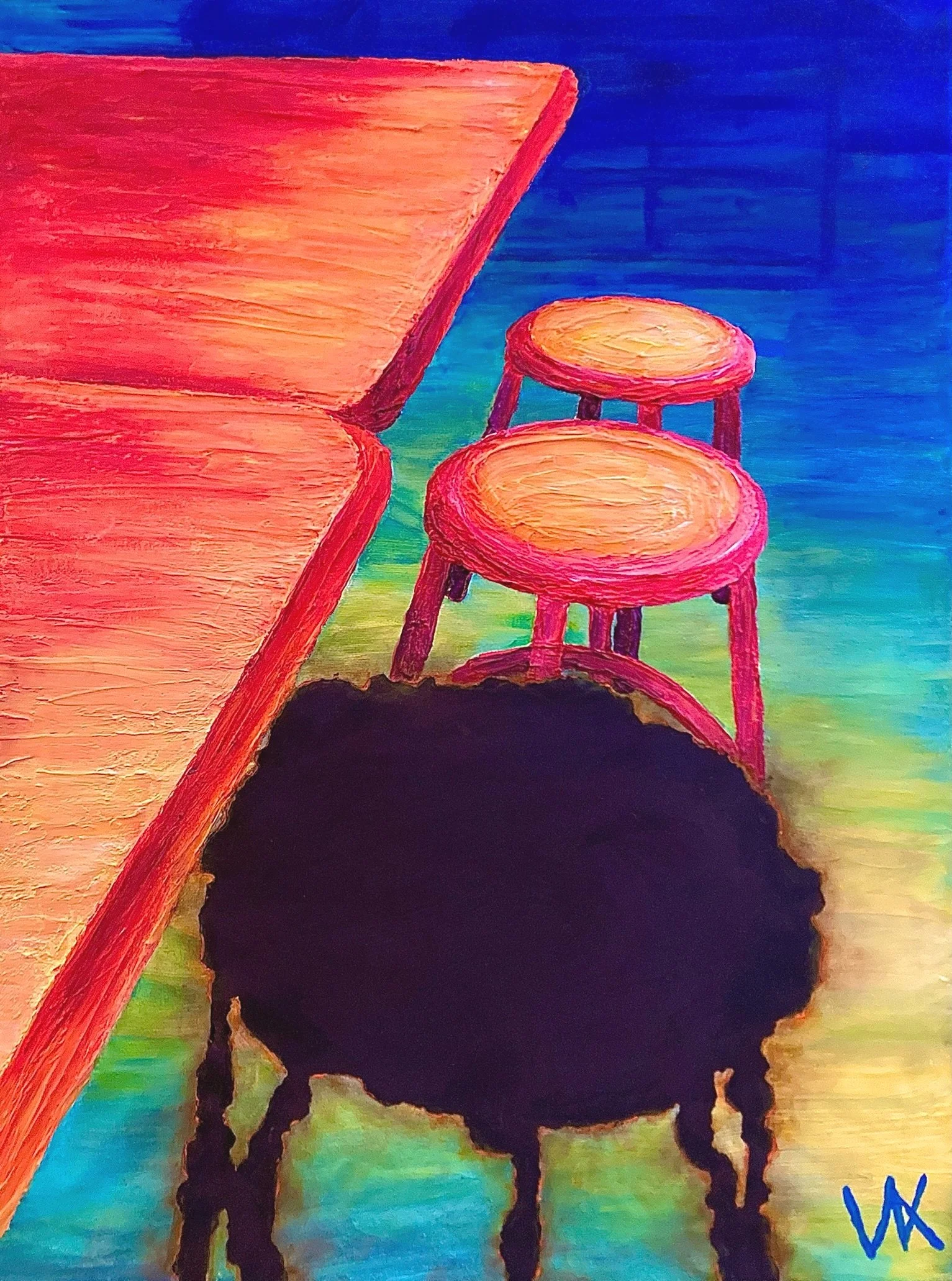 Spanish Class: 18in x 24in (acrylic on canvas)