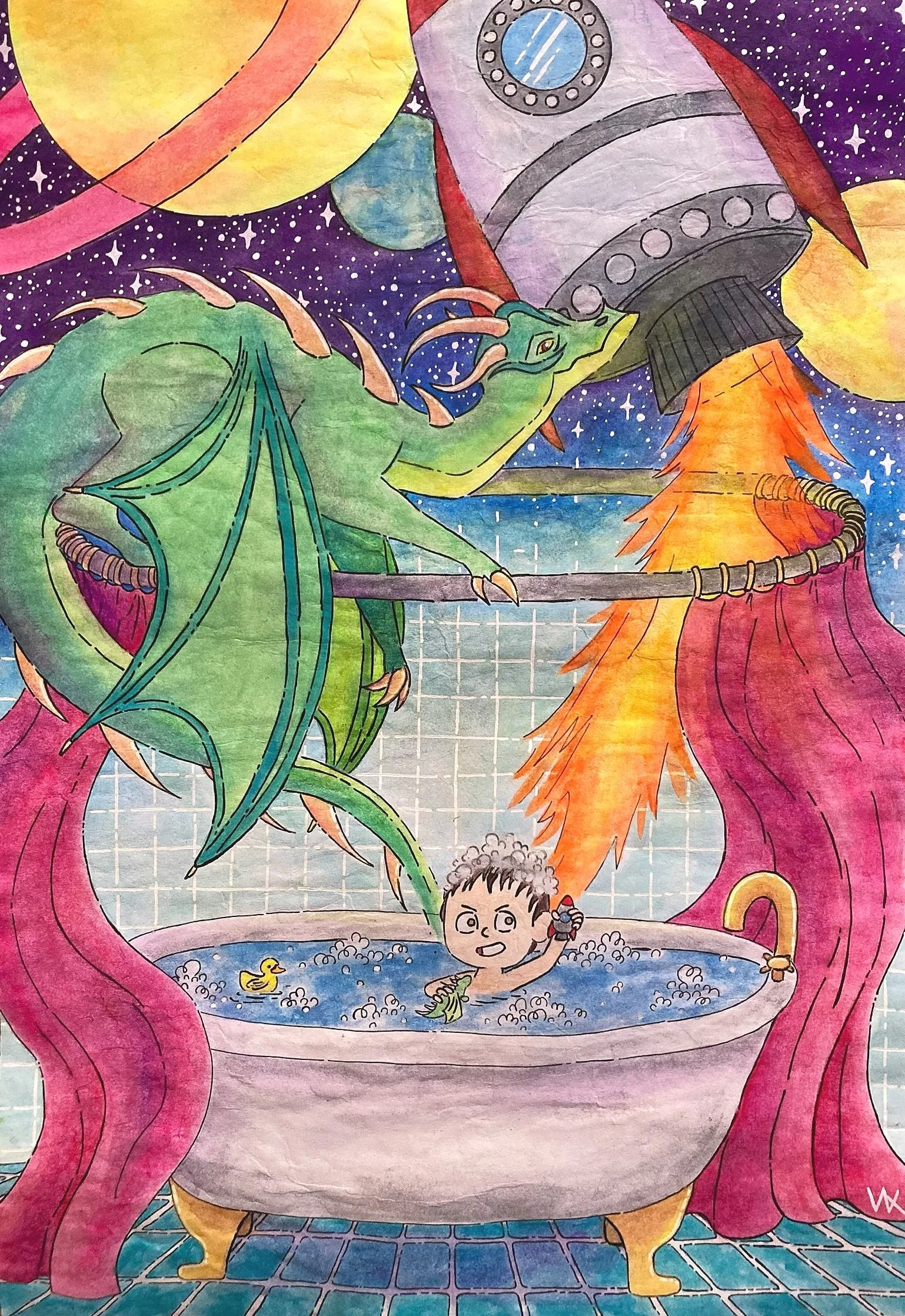 12in x 17.25in (watercolor, ink on paper)