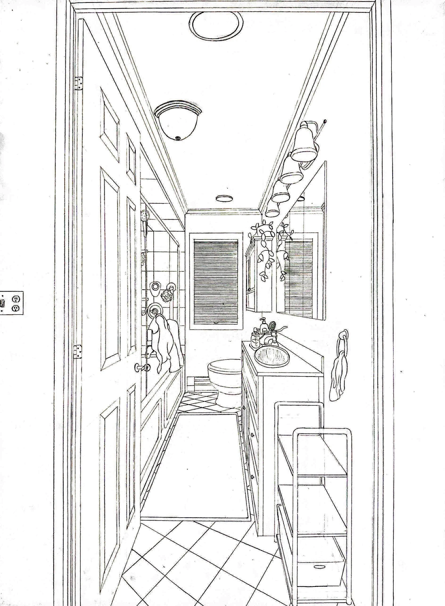 Bathroom: 18in x 24in (graphite)