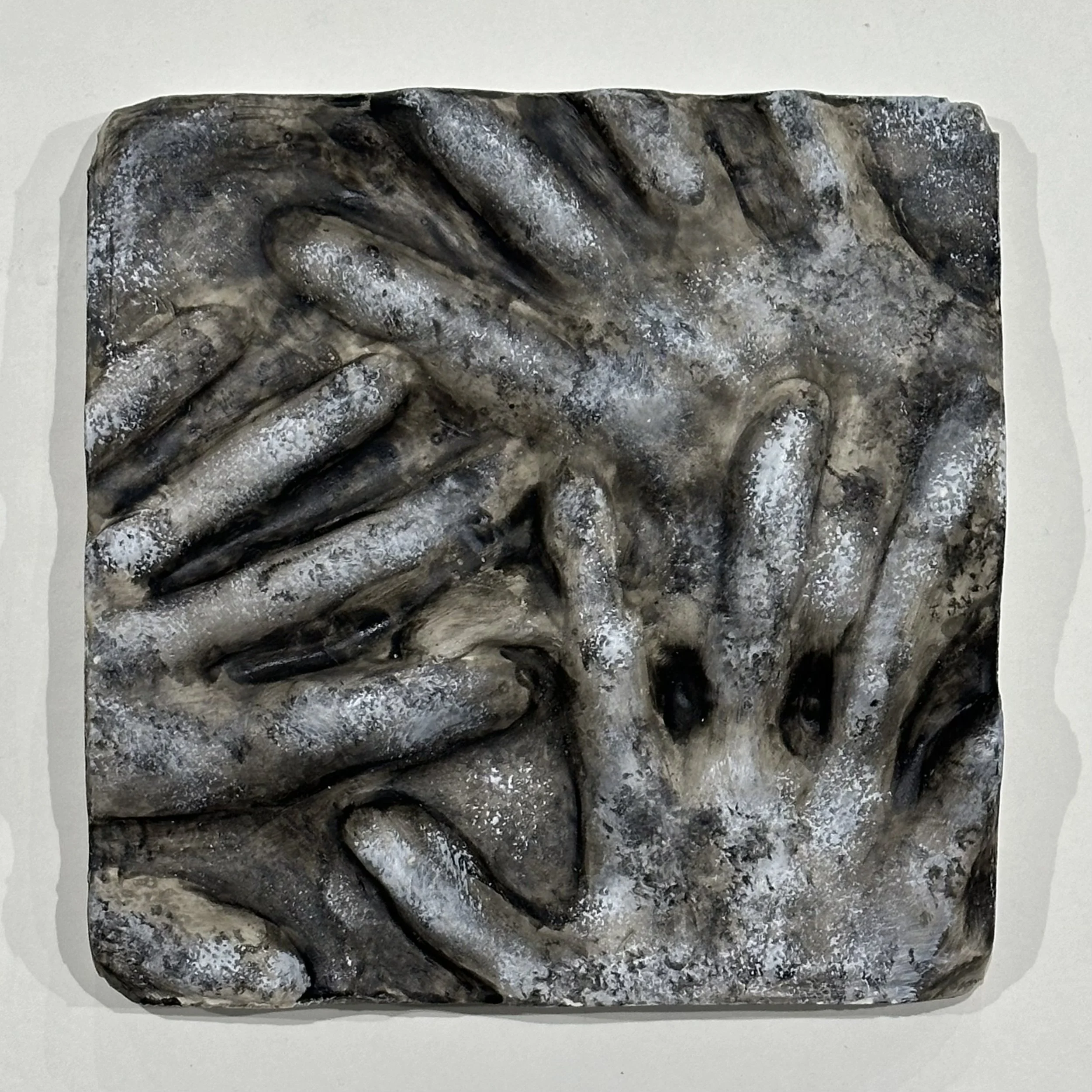 8in x 8in x 1.5in (acrylic on plaster cast)