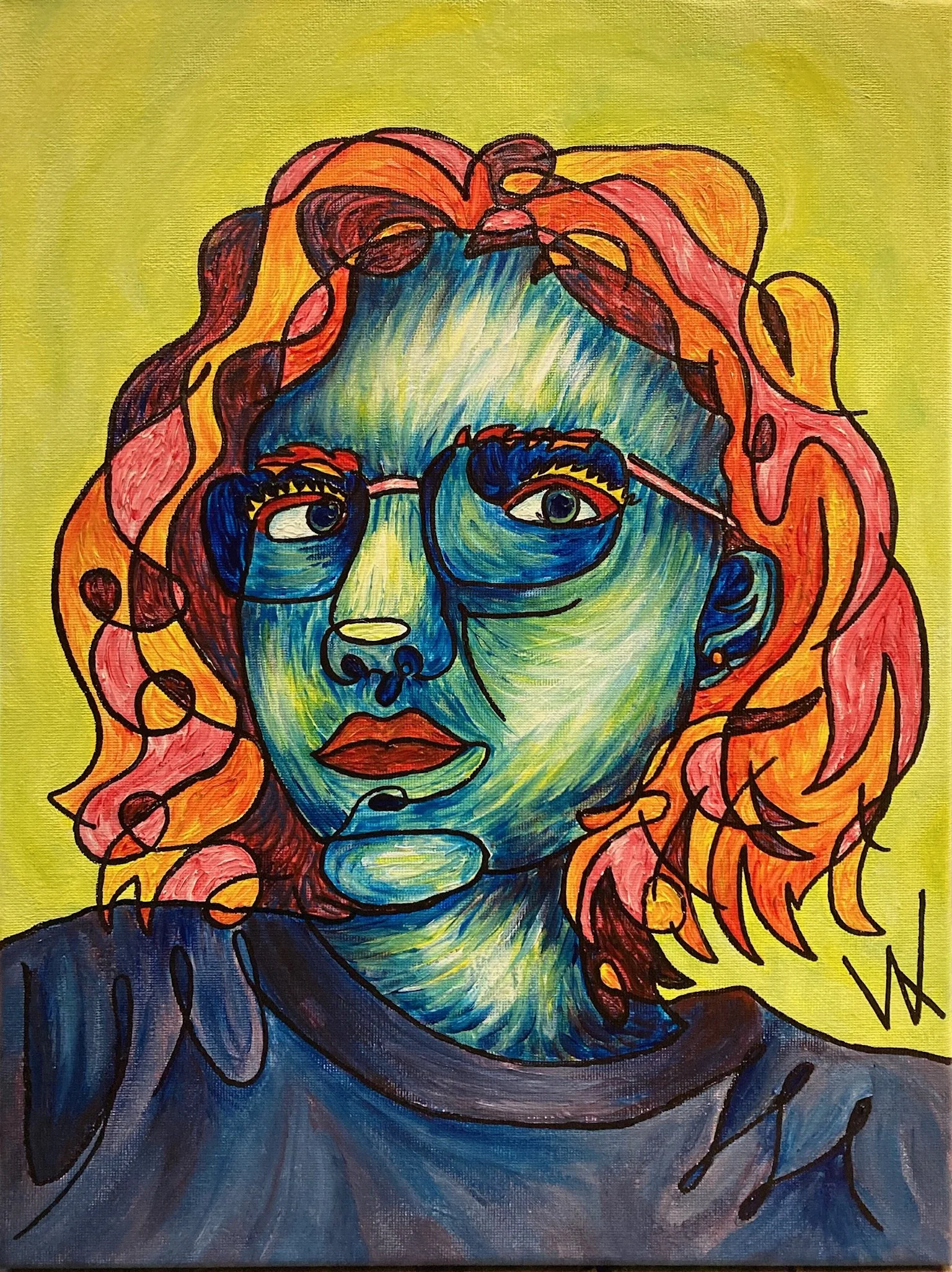 11in x 14in (acrylic, marker on canvas)