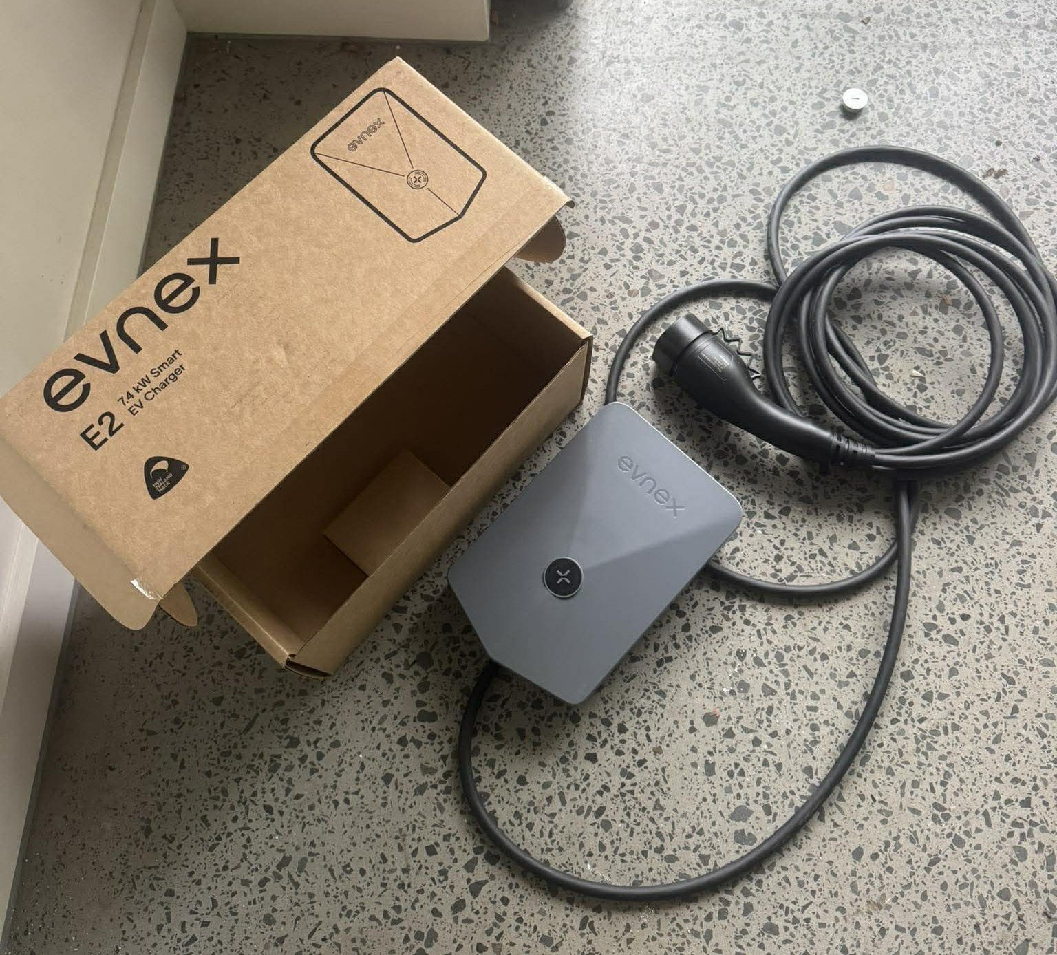 🚙 Here we've installed Evnex 7.4kw E2 Plus Smart EV Charger

This unit is popular for its nice sleek design with a 8M tethered lead. Allows plenty of flexibility when wanting to charger your electric vehicle.

If you're interested in having one of t