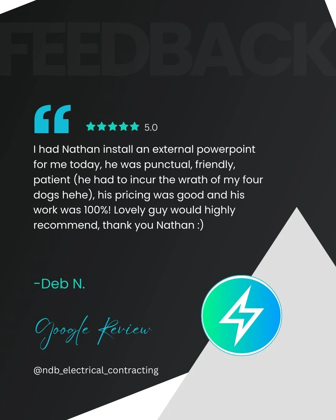 Punctual, well priced and pet friendly 🐾

We can work in all kinds of conditions, just give us a call to find out if we can do your job!

Call Nathan on 0407 790 687