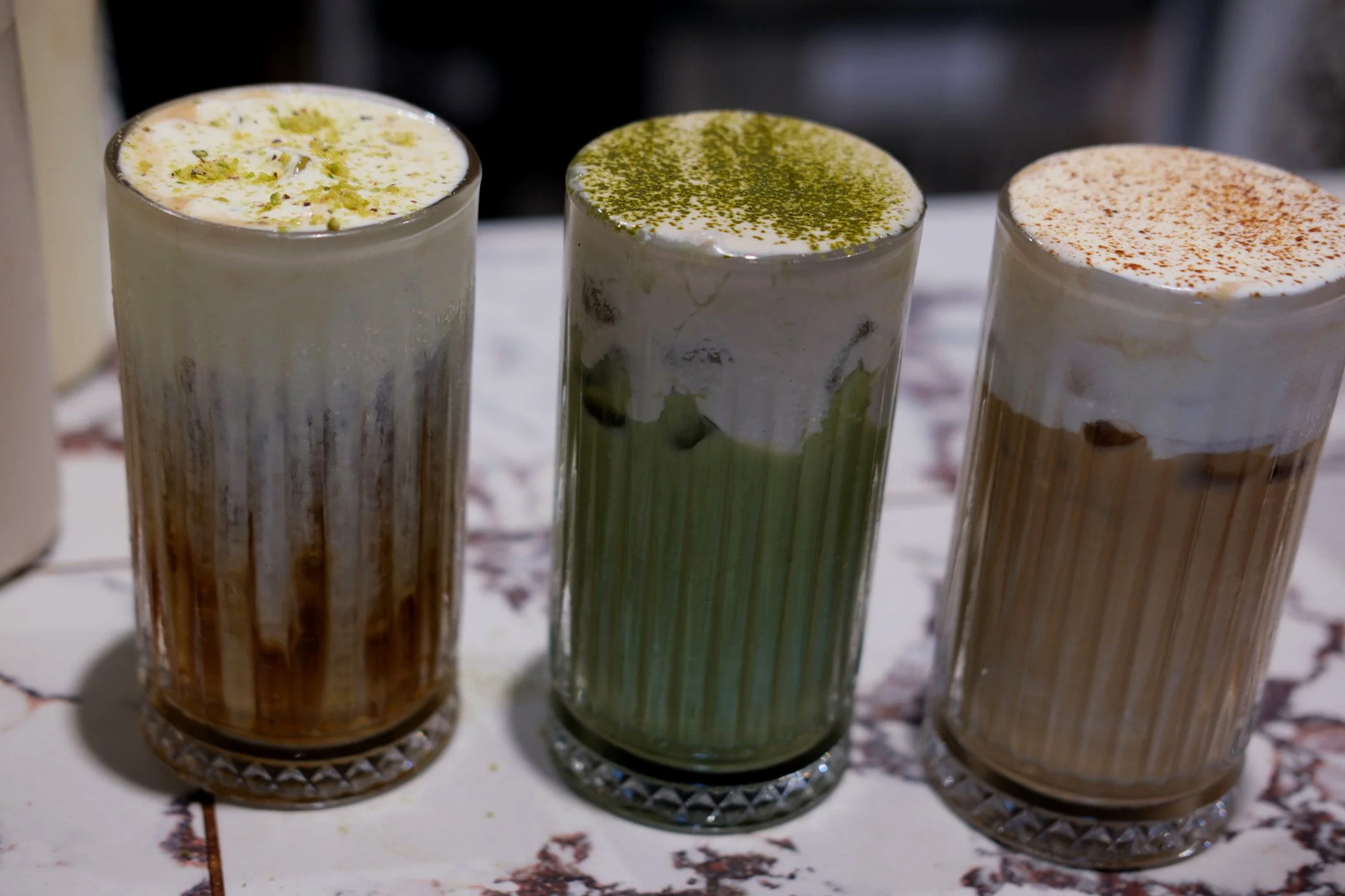 Iced Latte's and Matcha w. Coldfoam.