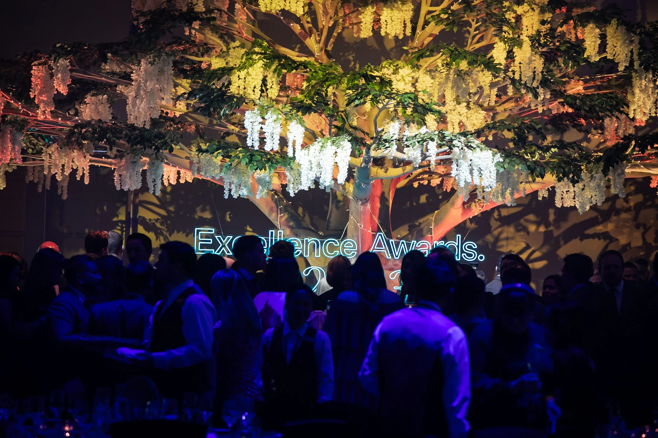 Commonwealth Bank Excellence Awards stage design and immersive event environment inspired by the Australian landscape for corporate celebration.