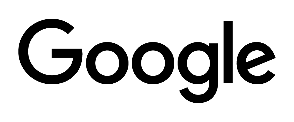 Google logo in black text on a white background