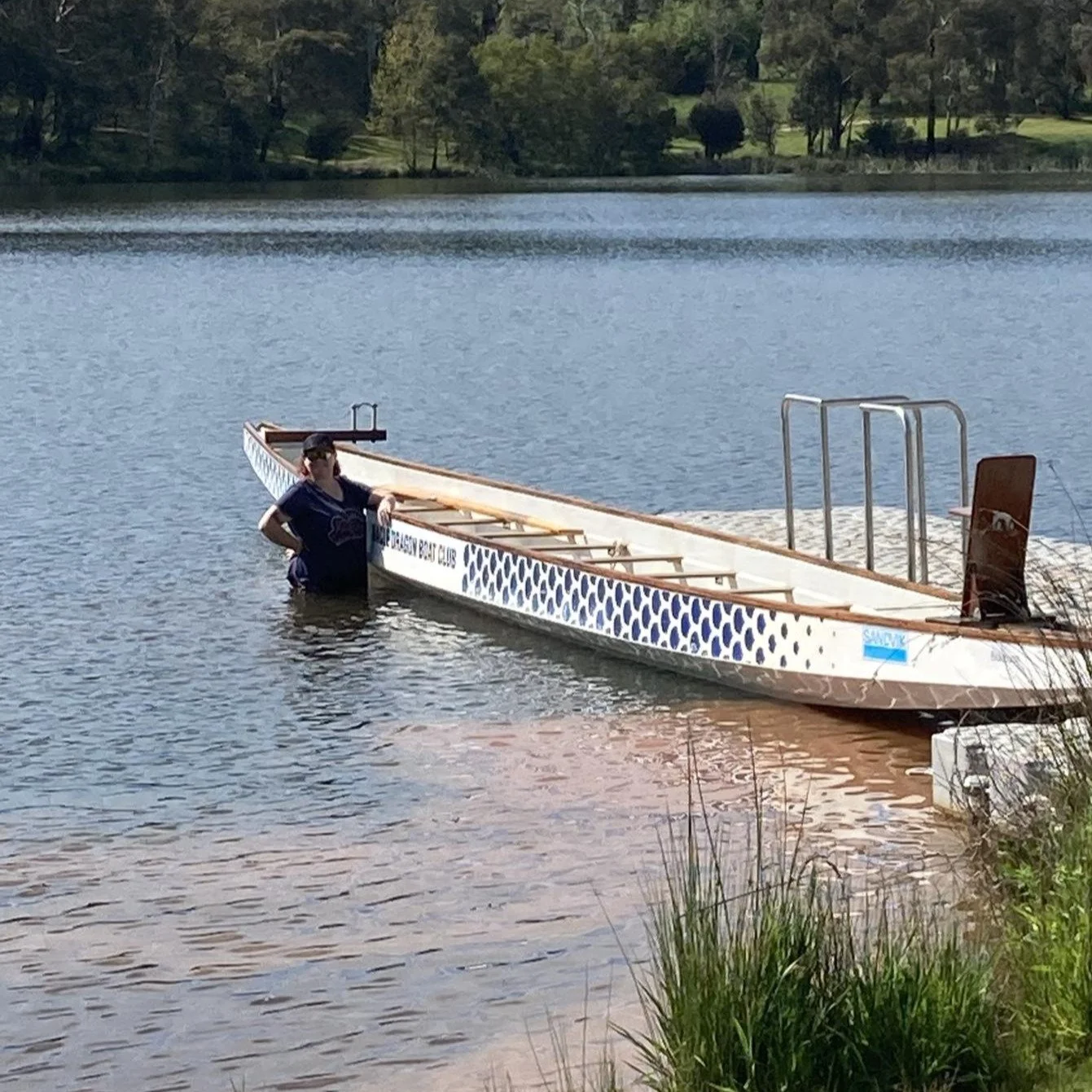 Amy's patiently waiting for the crew