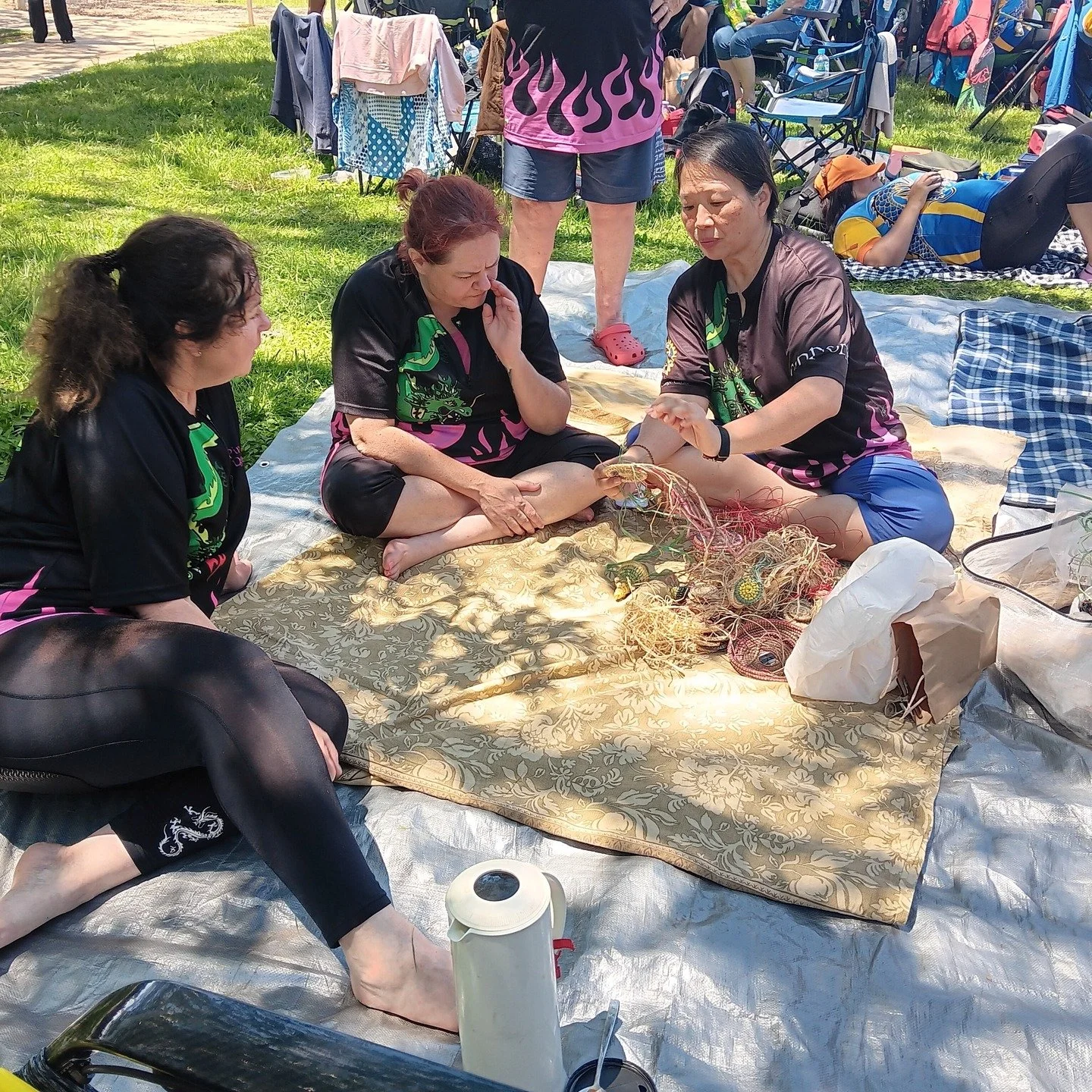 We don't just paddle, good relaxation between races